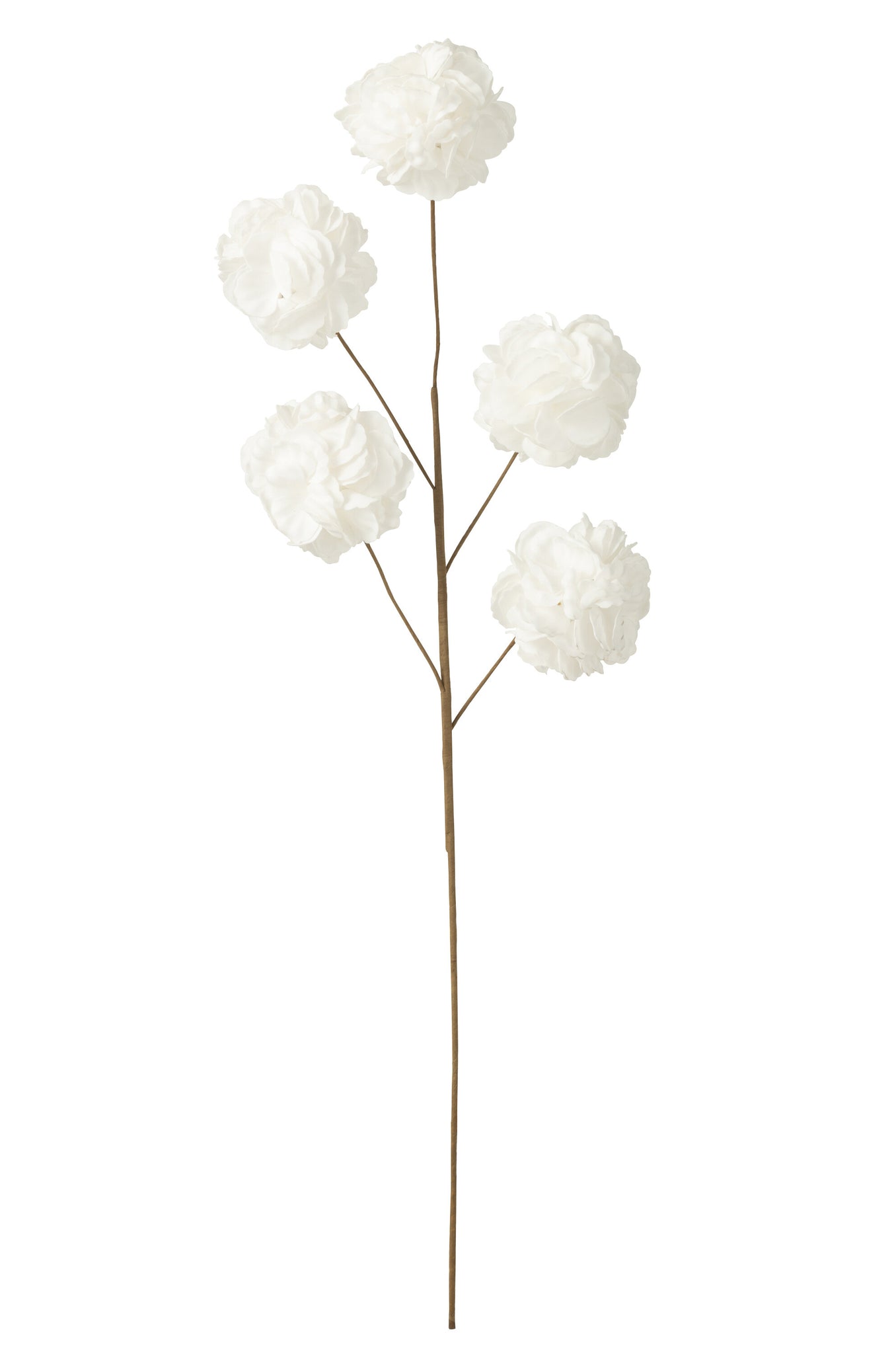 Flower Branch 5 Pompoms Eva White