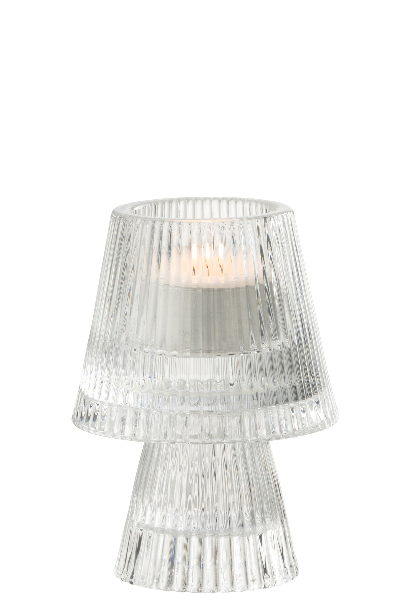 Candle Holder Hat Glass Transparent