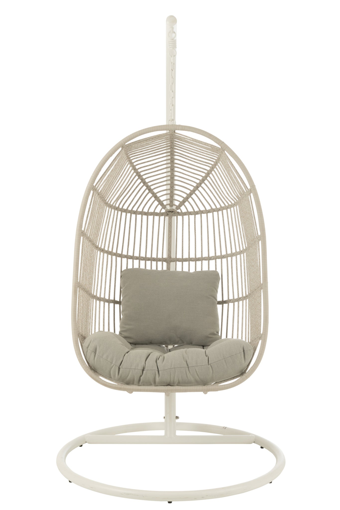 Hanging Chair Egga Steel/Rope Grey