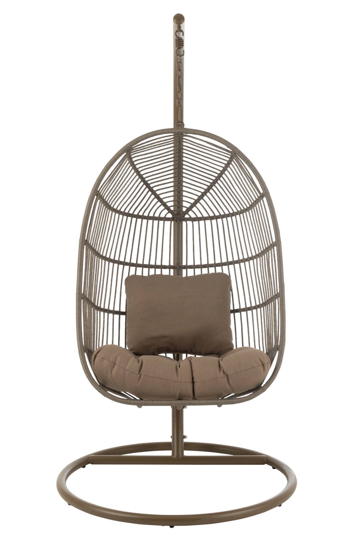 Hanging Chair Egga Steel/Rope Brown