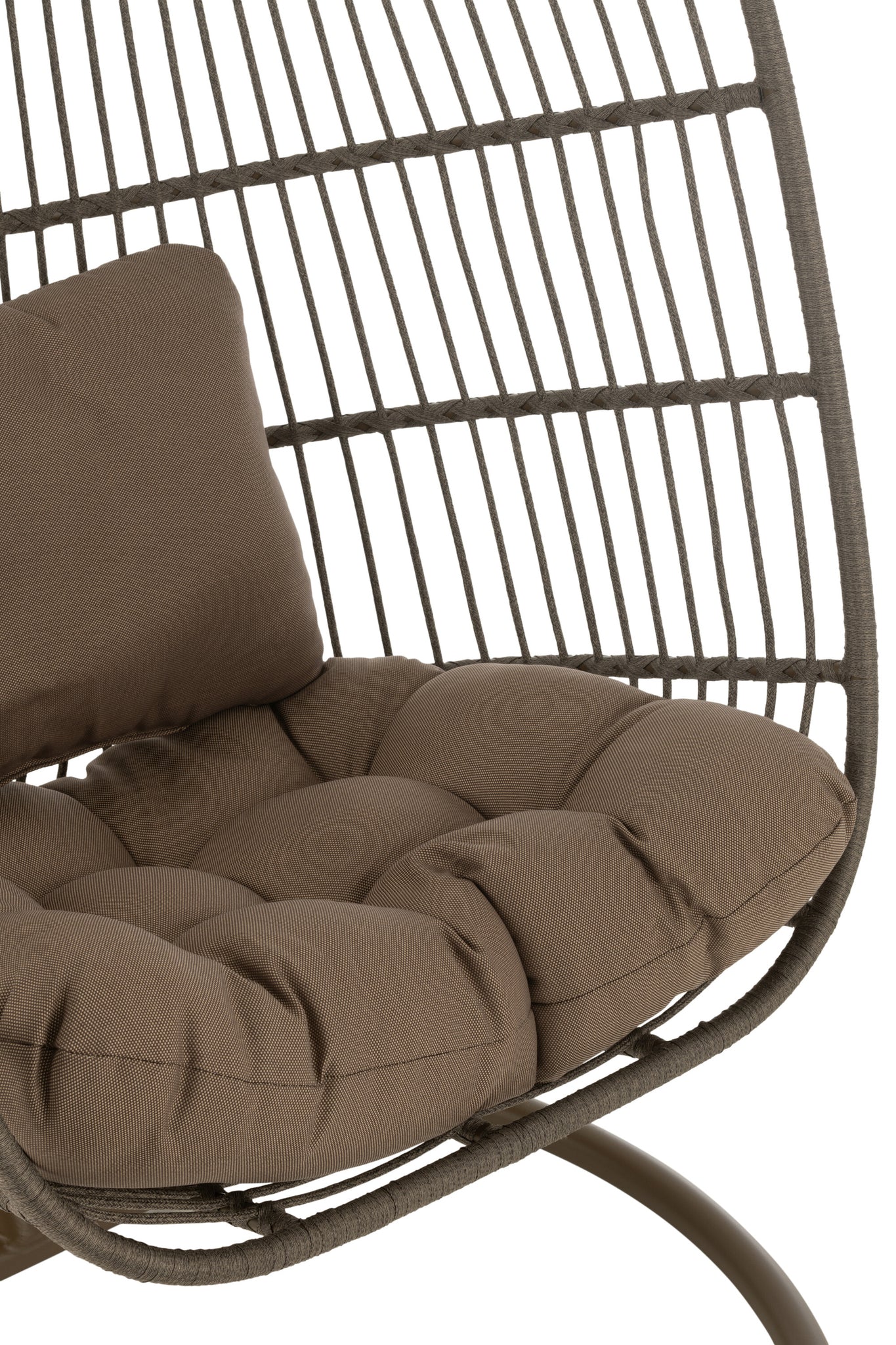 Hanging Chair Egga Steel/Rope Brown
