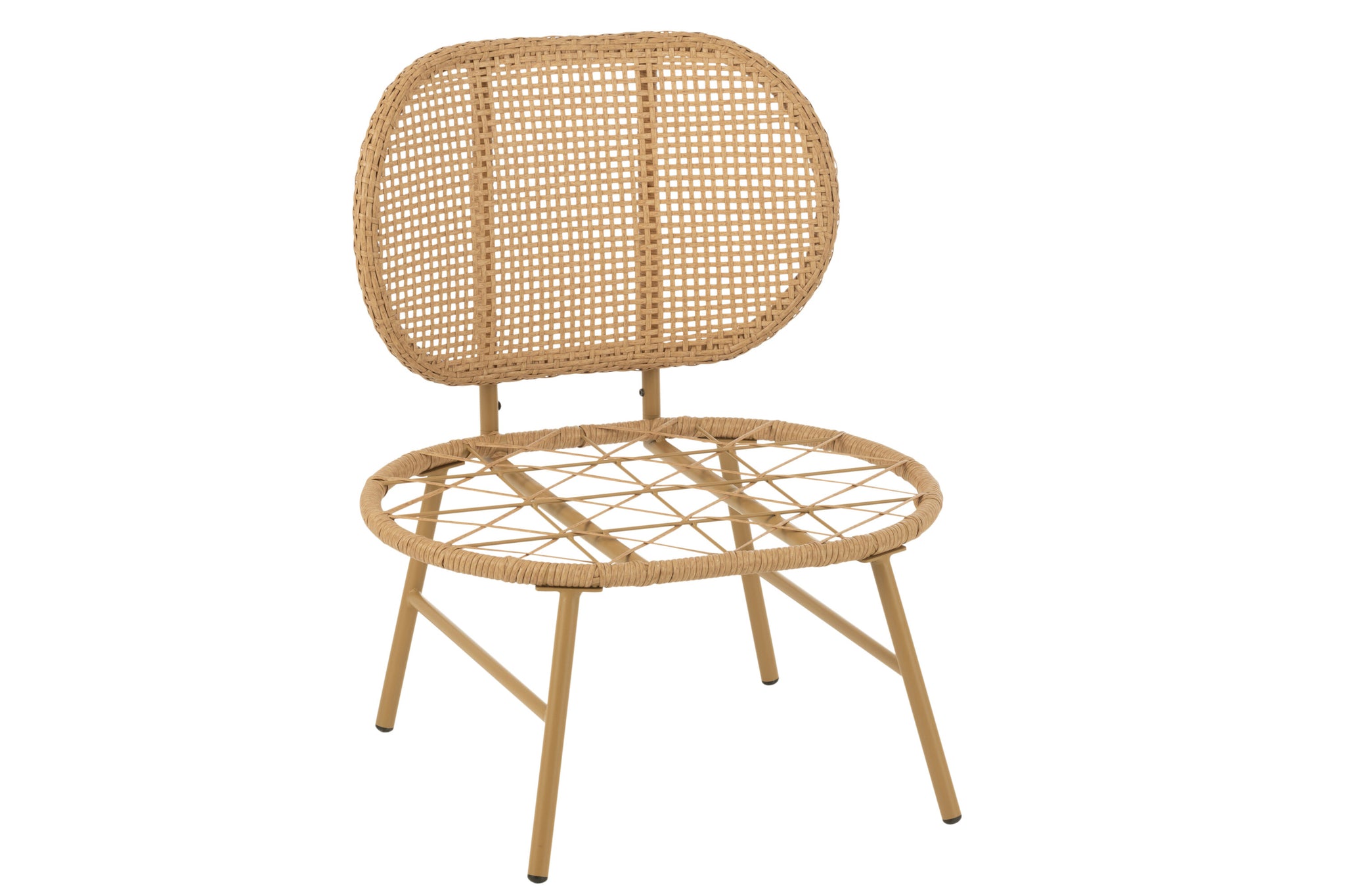 Chair Joa Steel/Rattan Natural