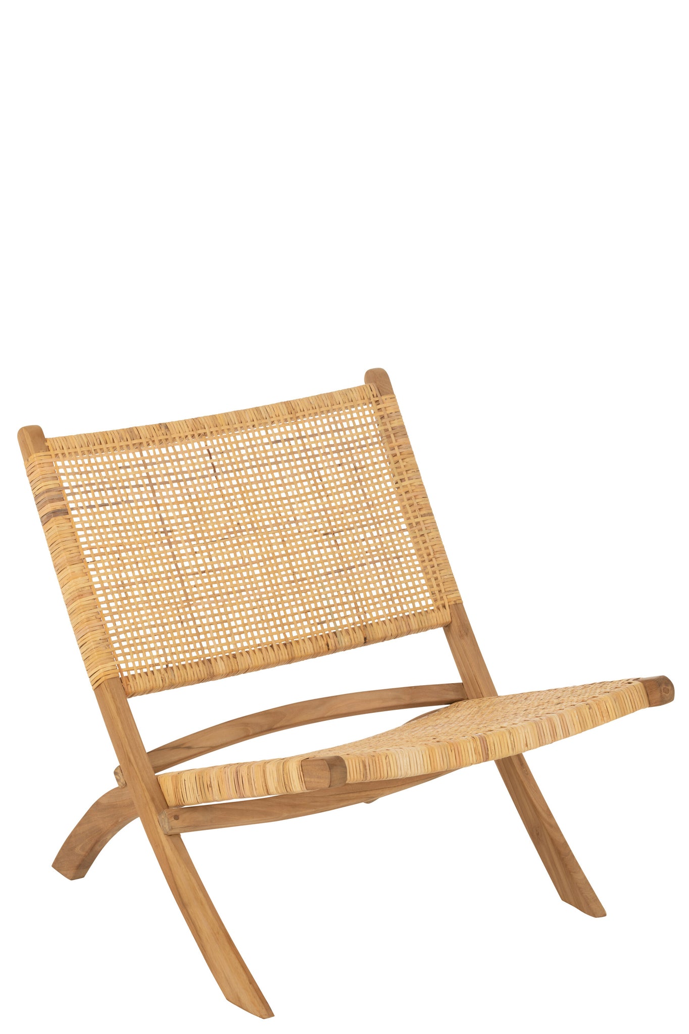Folding Chair Rattan/Teak Natural