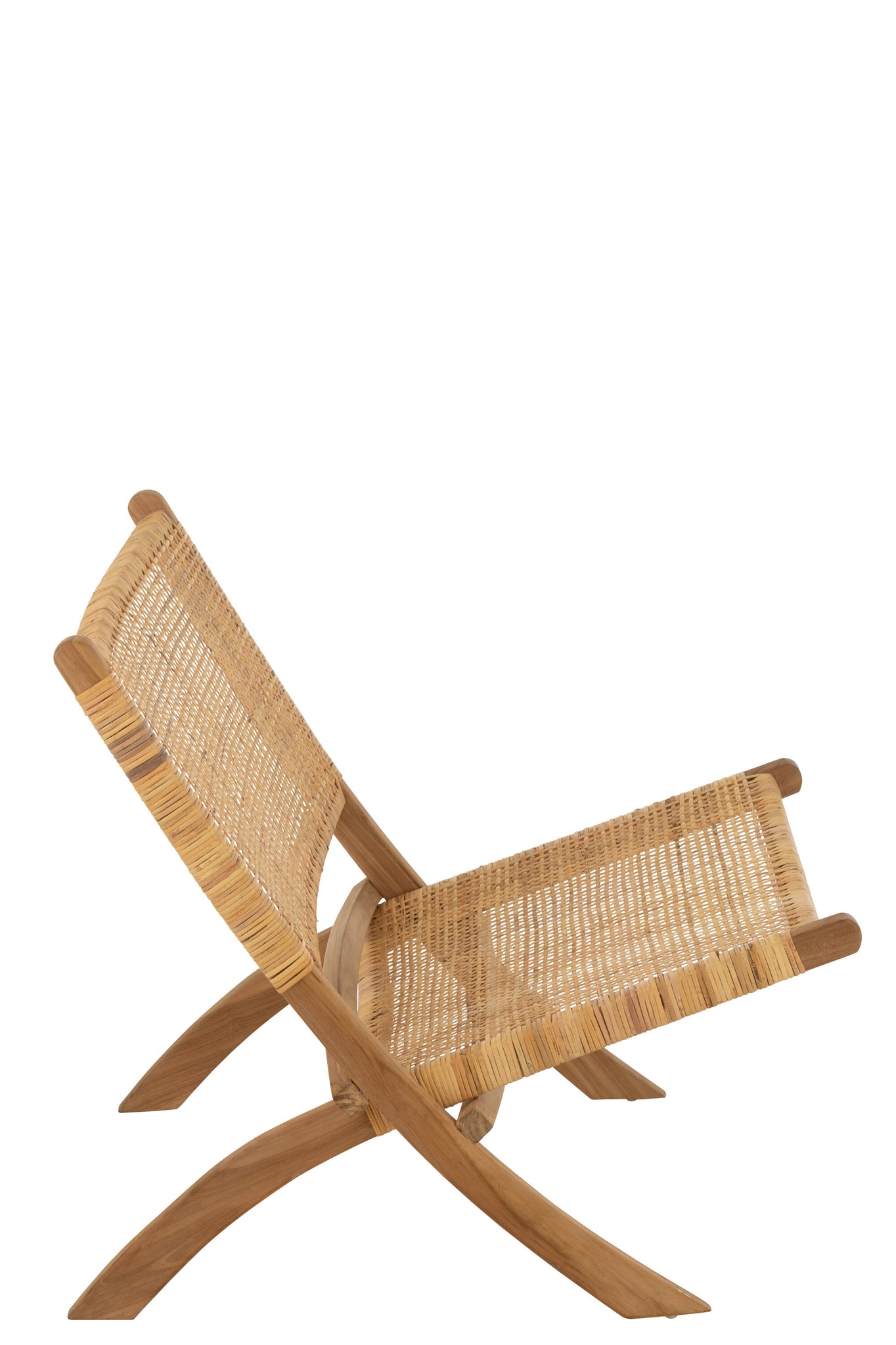 Folding Chair Rattan/Teak Natural