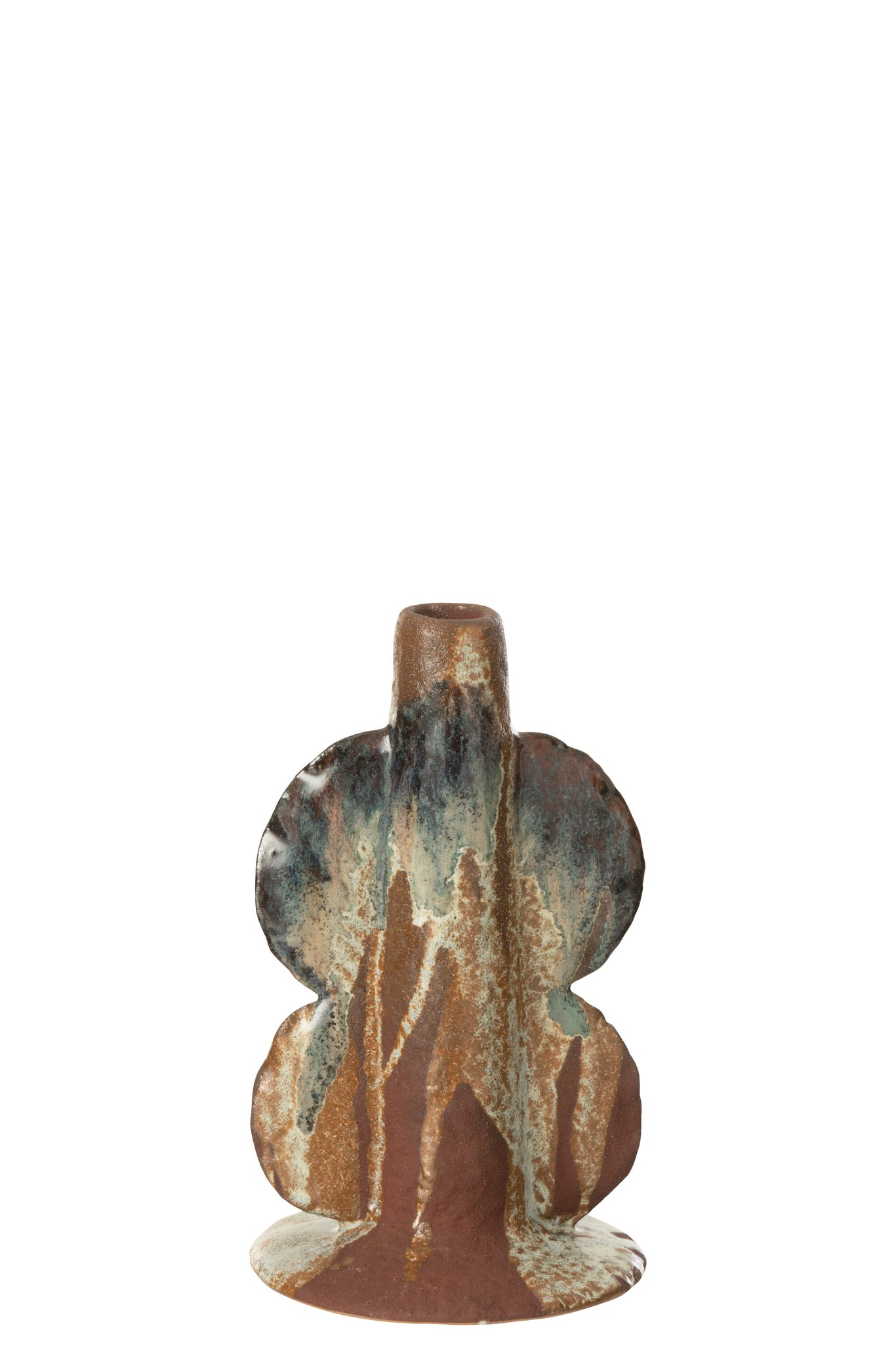 Vase/Candleholder Naga Ceramic Rusty Brown