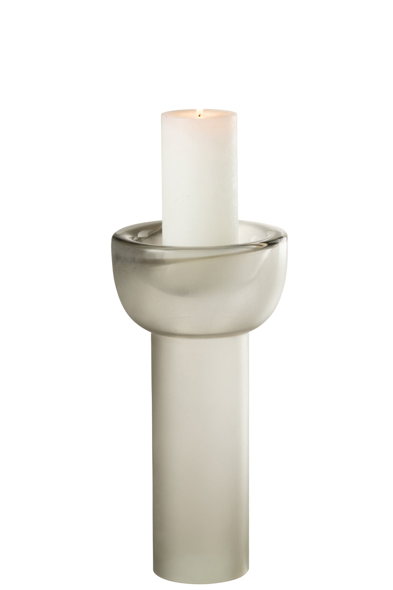 Vase/Candleholder Yara Glass Greige Medium