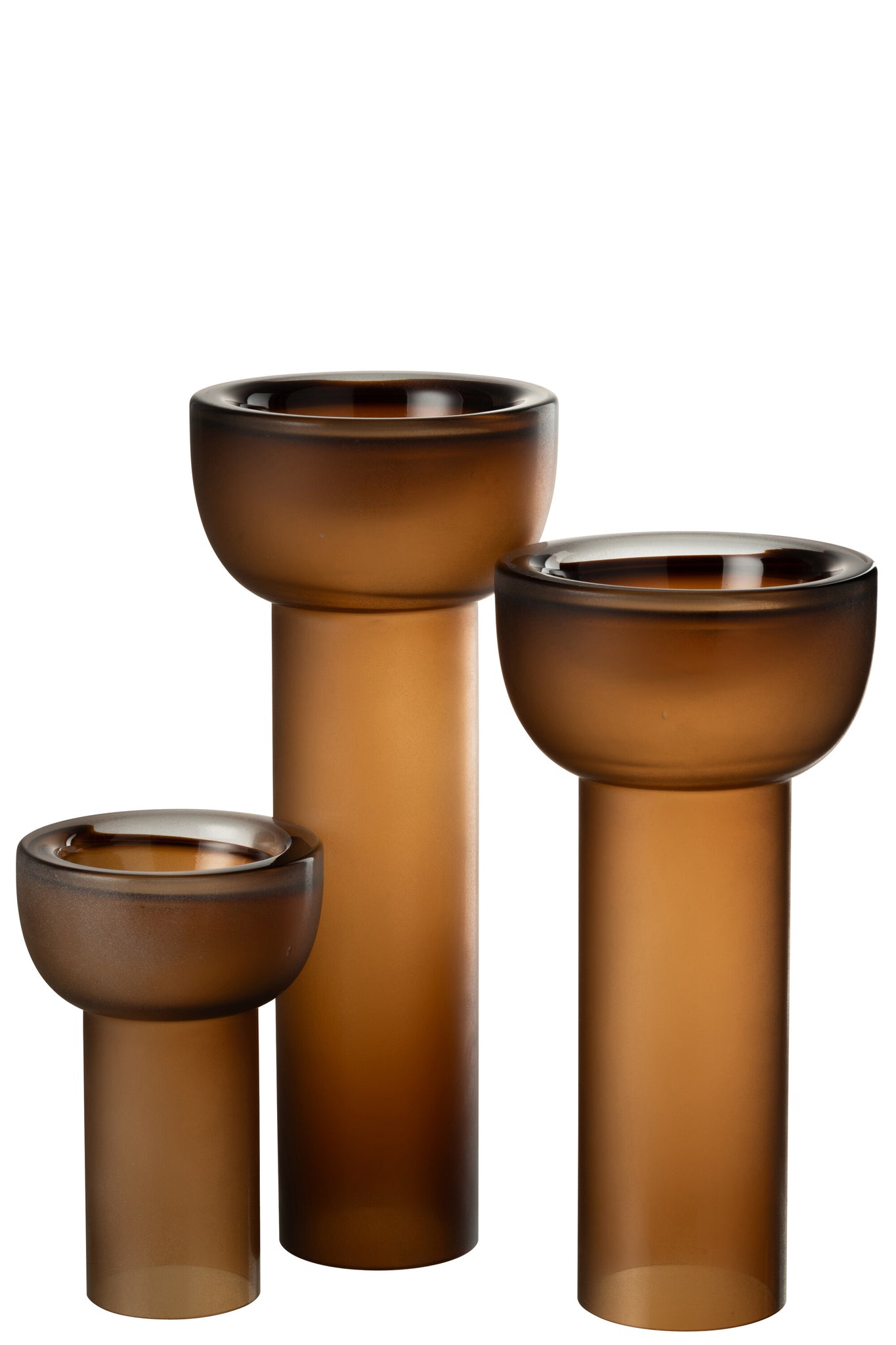 Vase/Candleholder Yoko Glass Brown Large