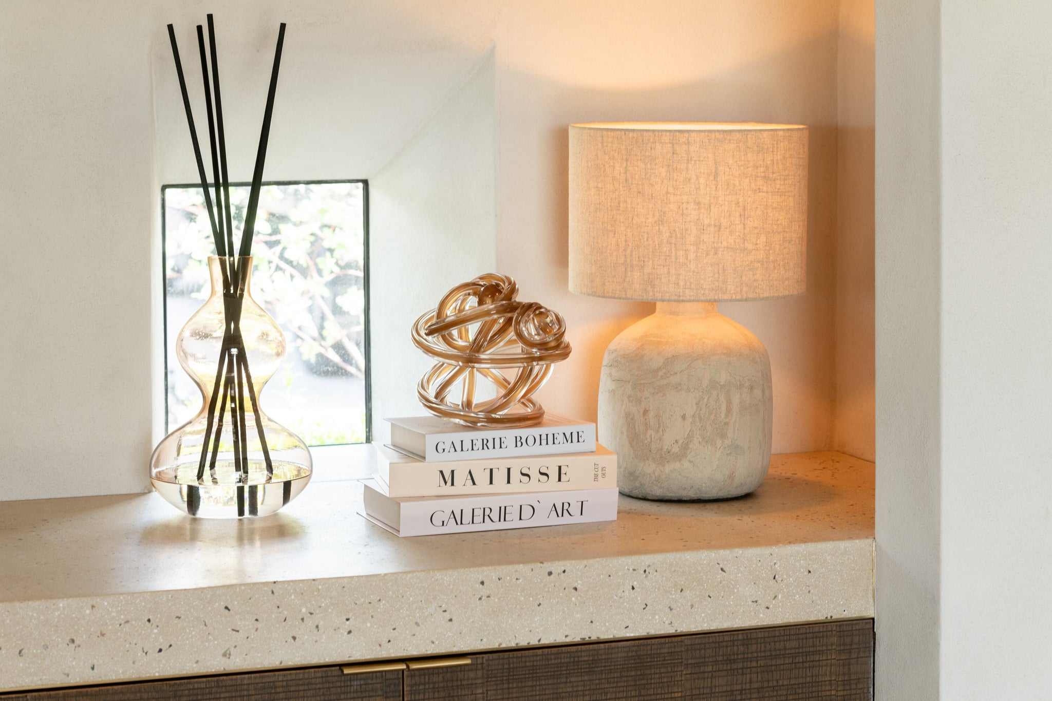 Table Lamp Mia Terracotta Beige Small