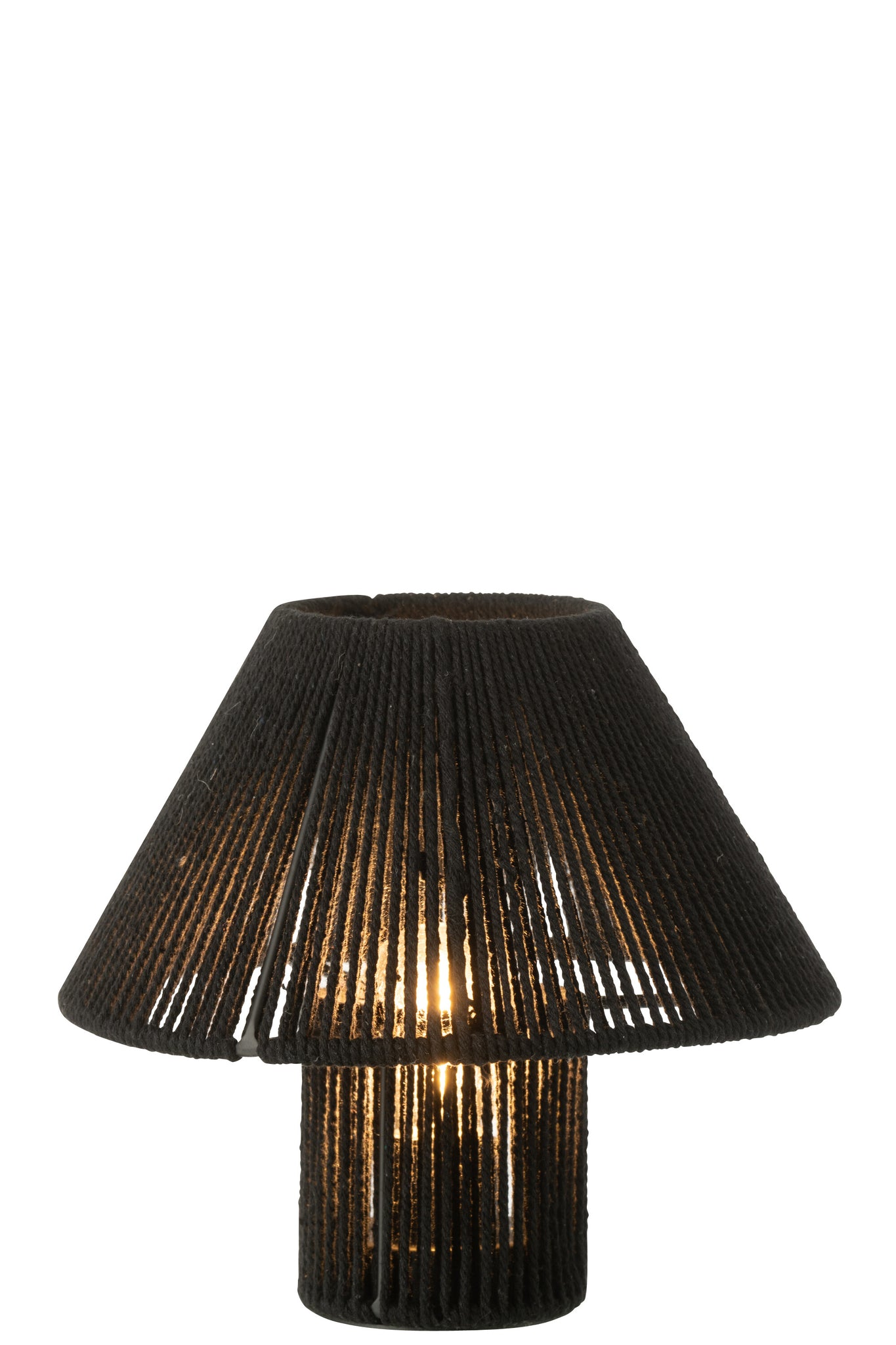 Table Lamp Led Metal/Cotton Black