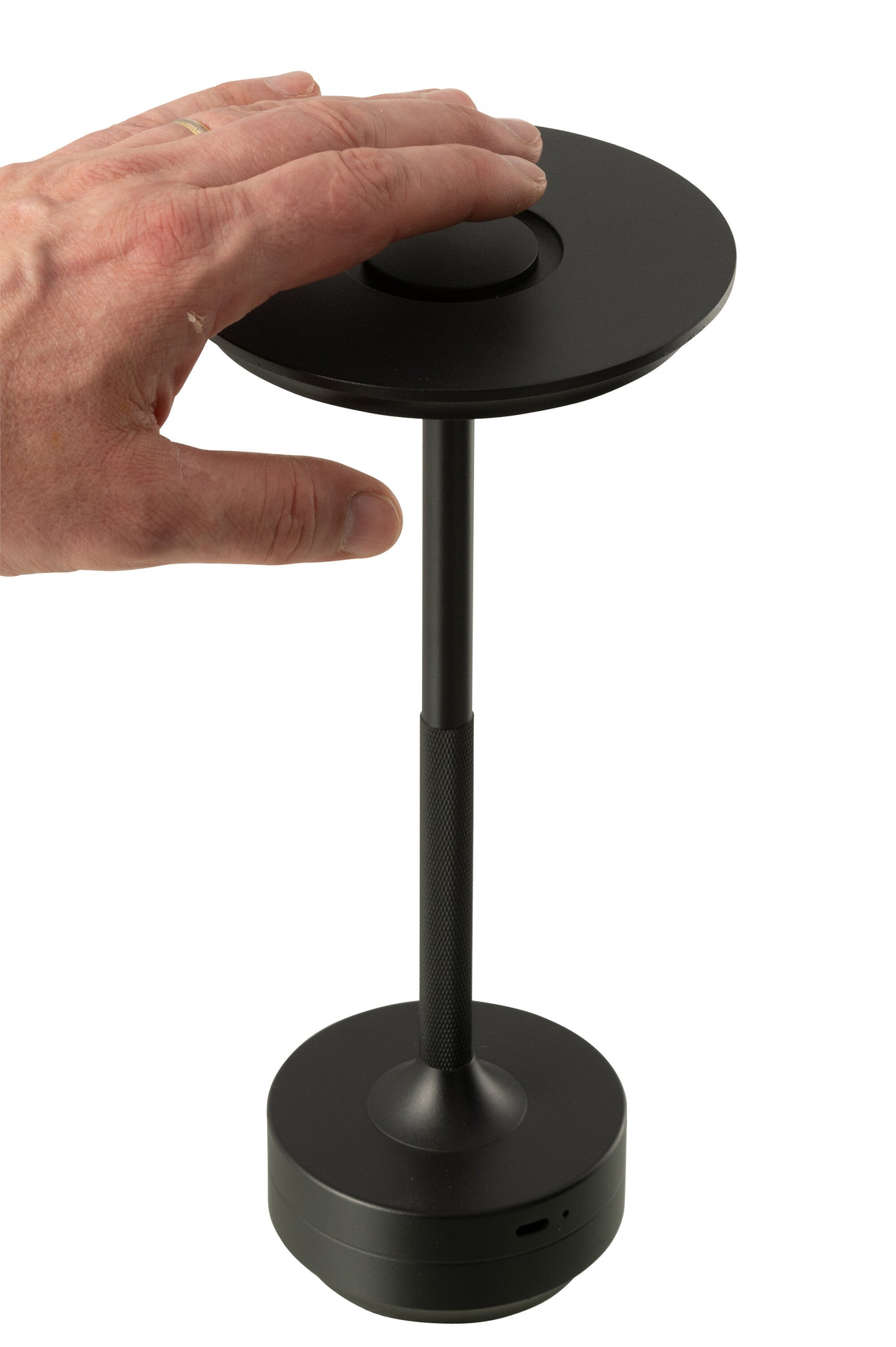Tischleuchte mit LED-Touch-Funktion, Kunststoff, Schwarz