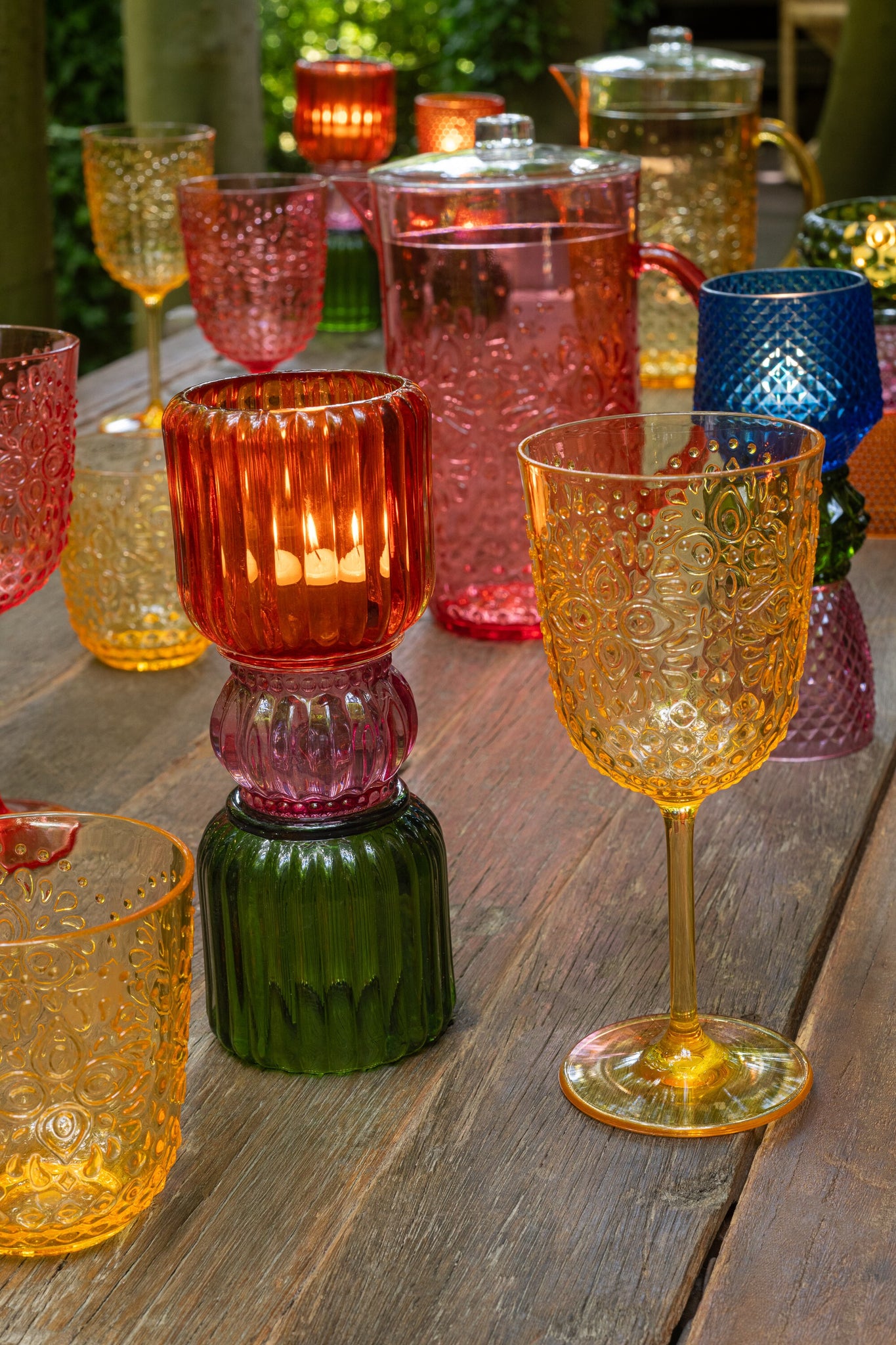 Box Of 6 Wine Glass Plastic Yellow