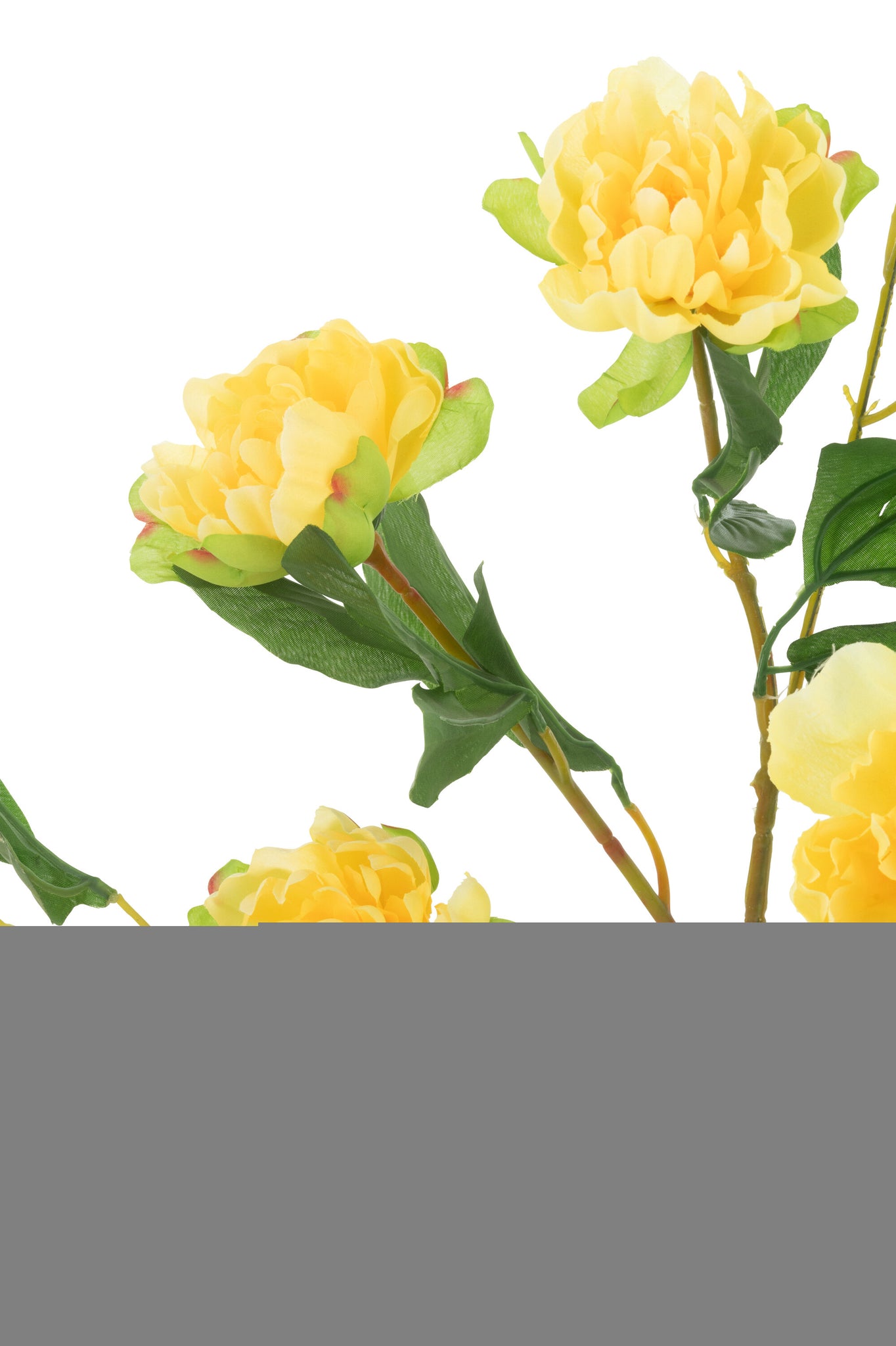 Peony Pot Artificial Yellow