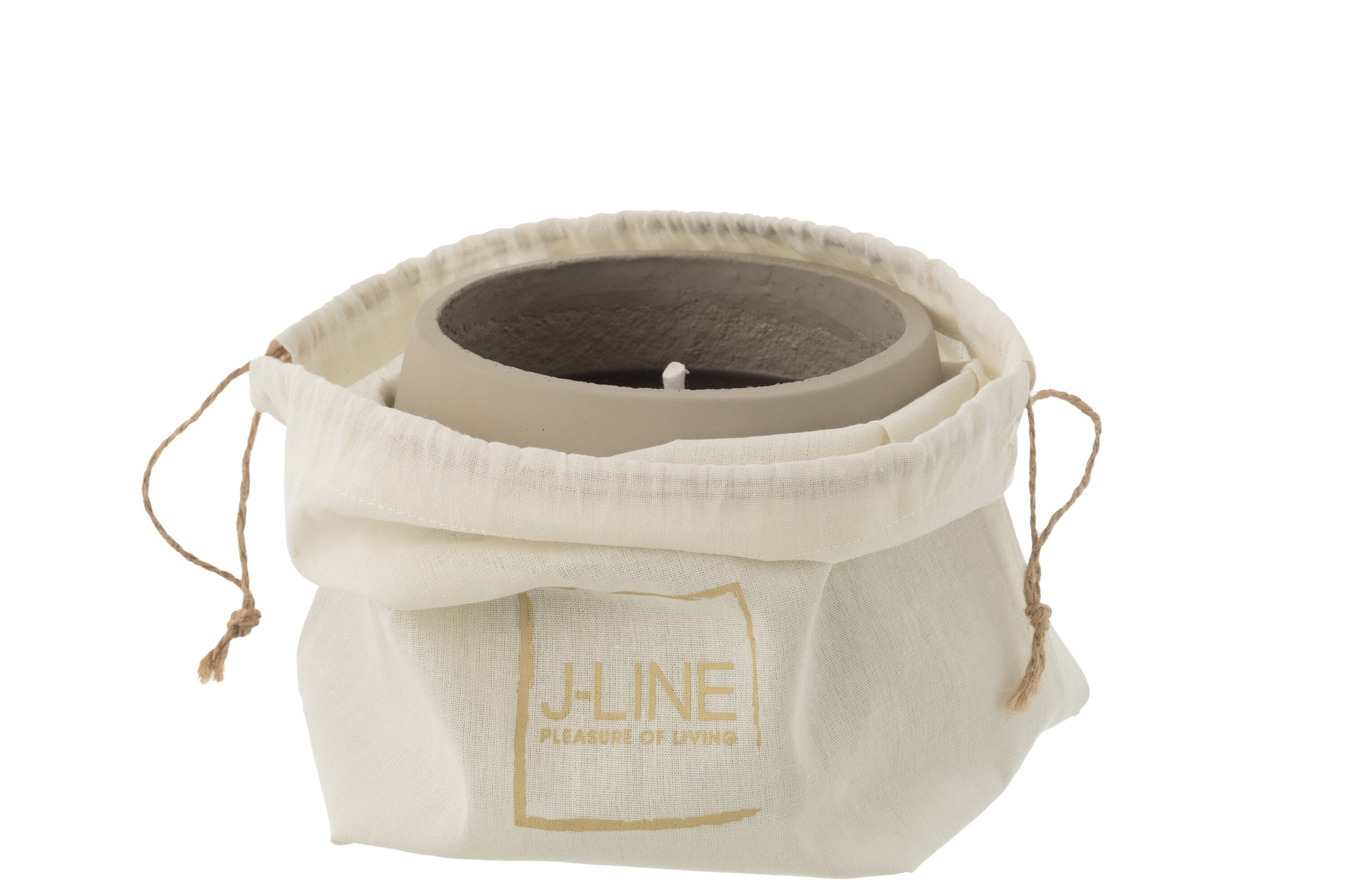 Outdoor Candle Cyra Cement Gray Medium-31 Hours