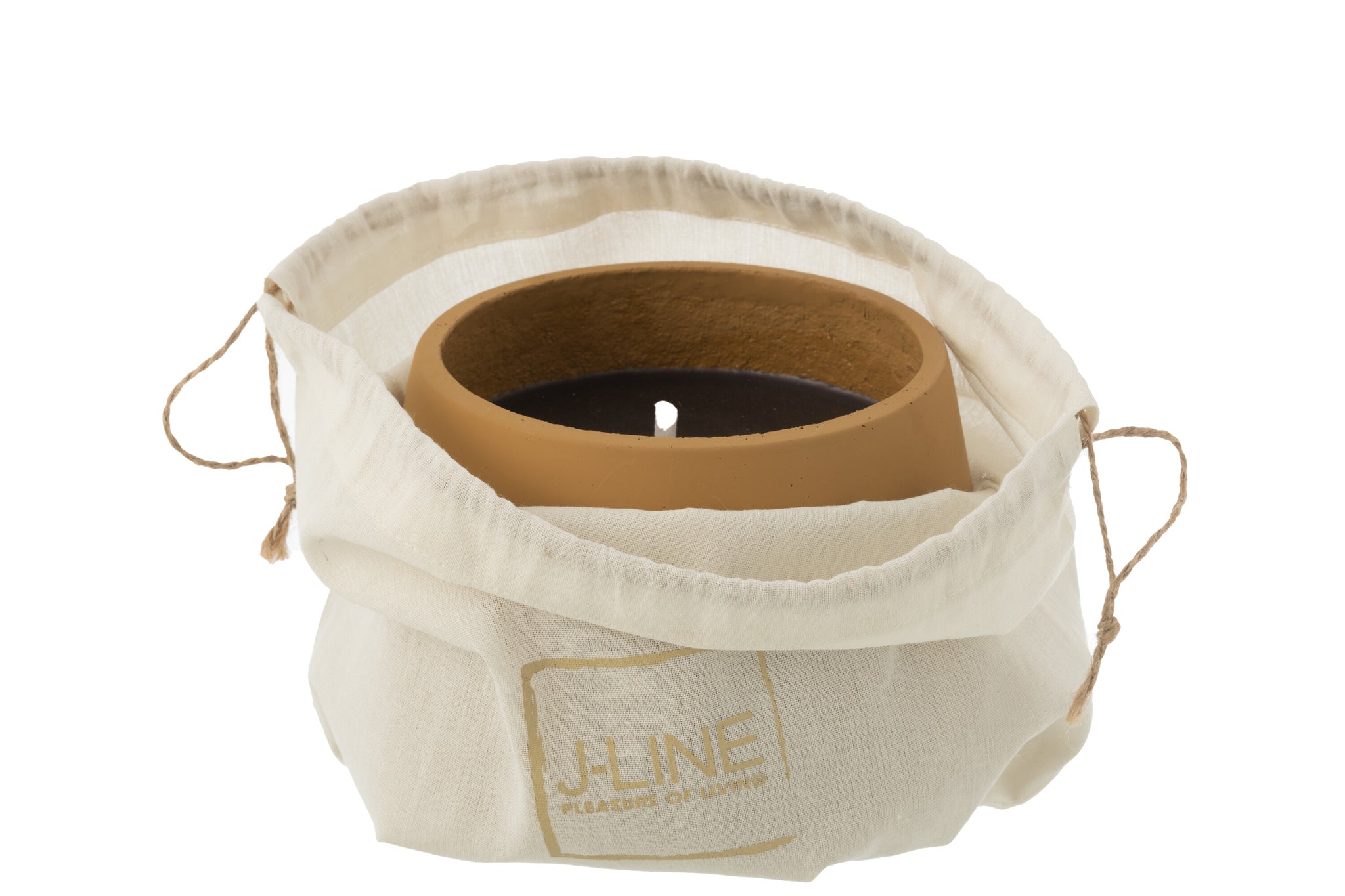 Outdoor Candle Cyra Cement Light Brown Medium-31 Hours