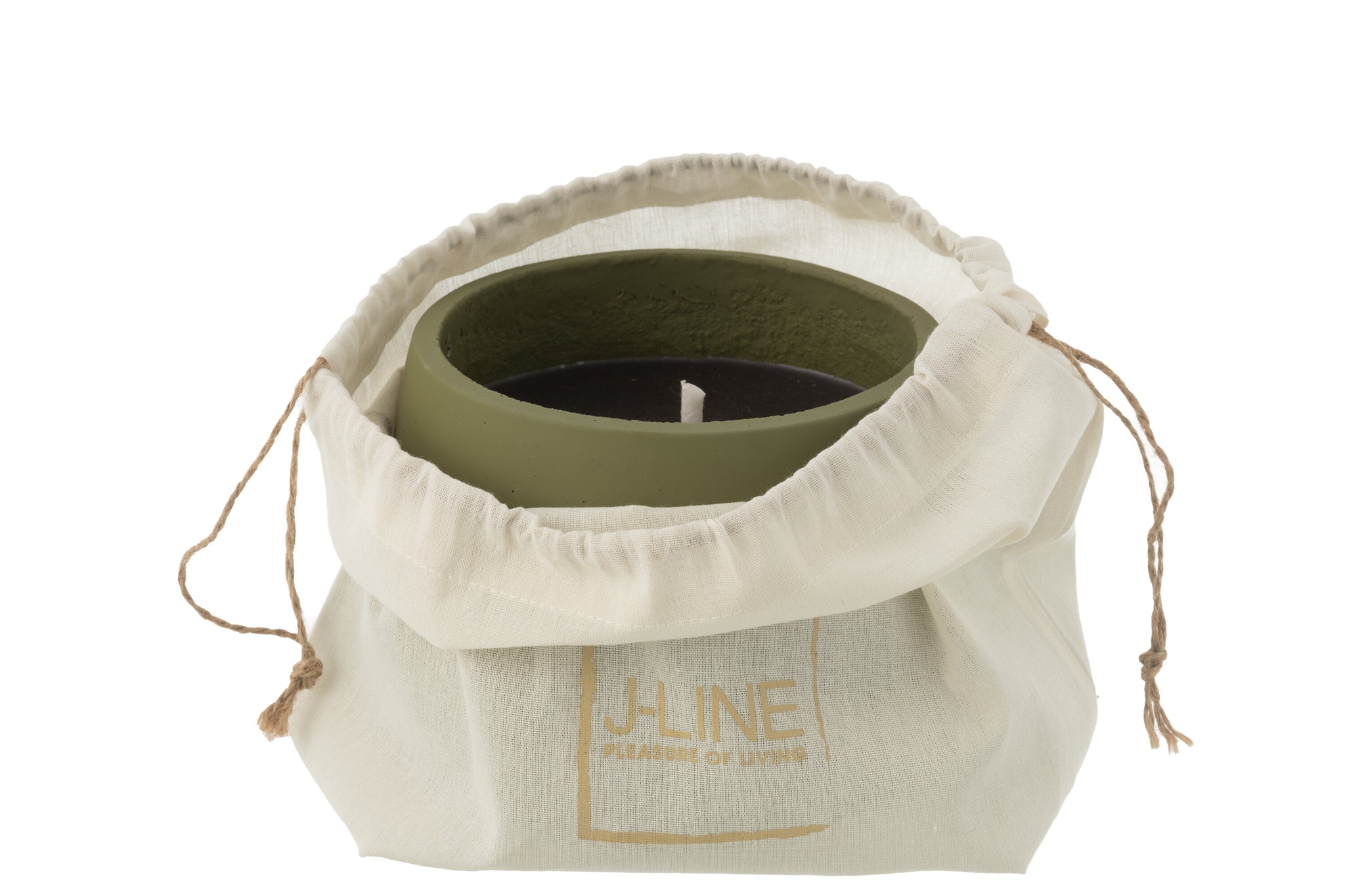 Outdoor Candle Cyra Cement Green Medium-31 Hours