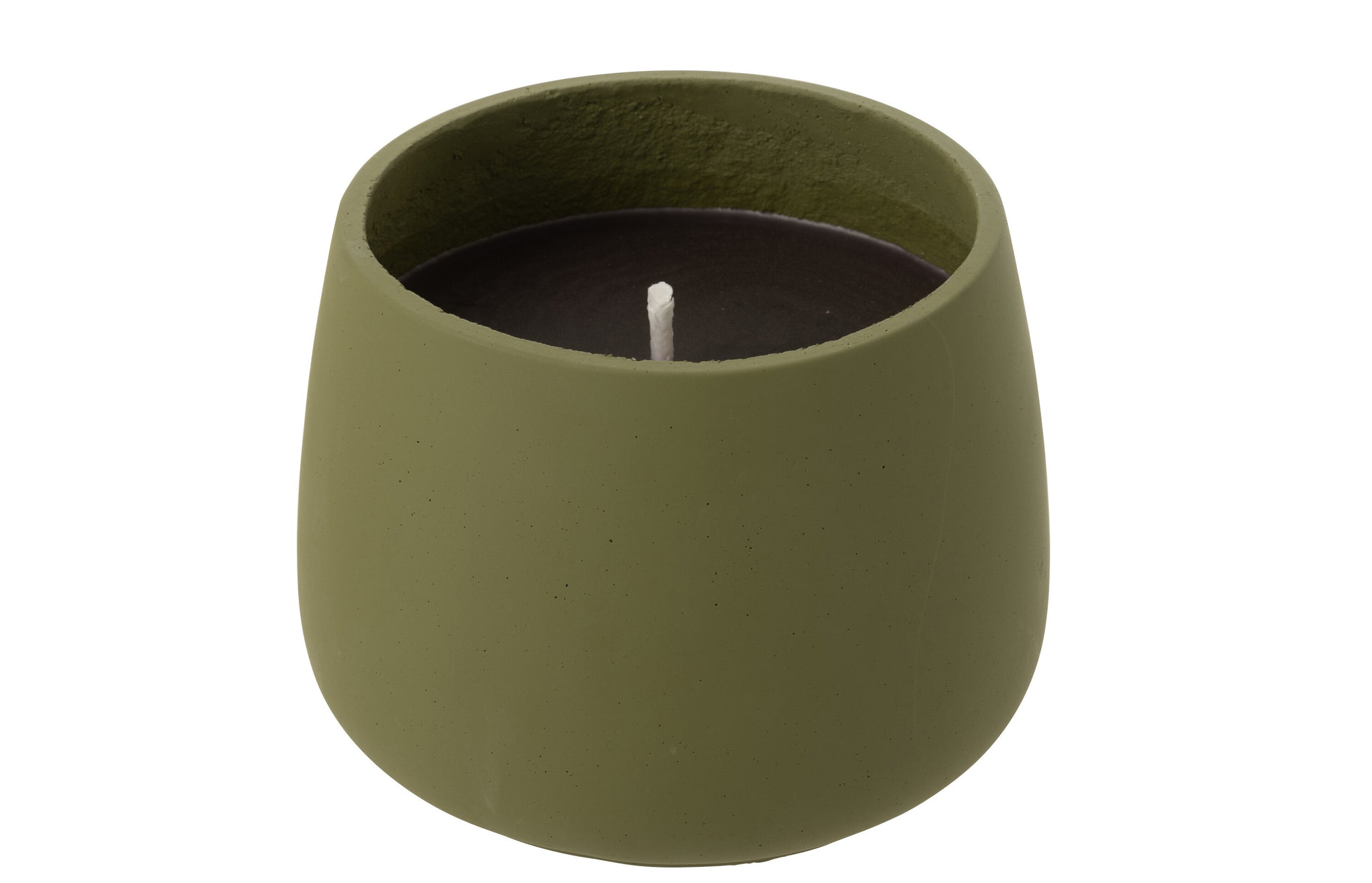 Outdoor Candle Cyra Cement Green Large-48 Hours