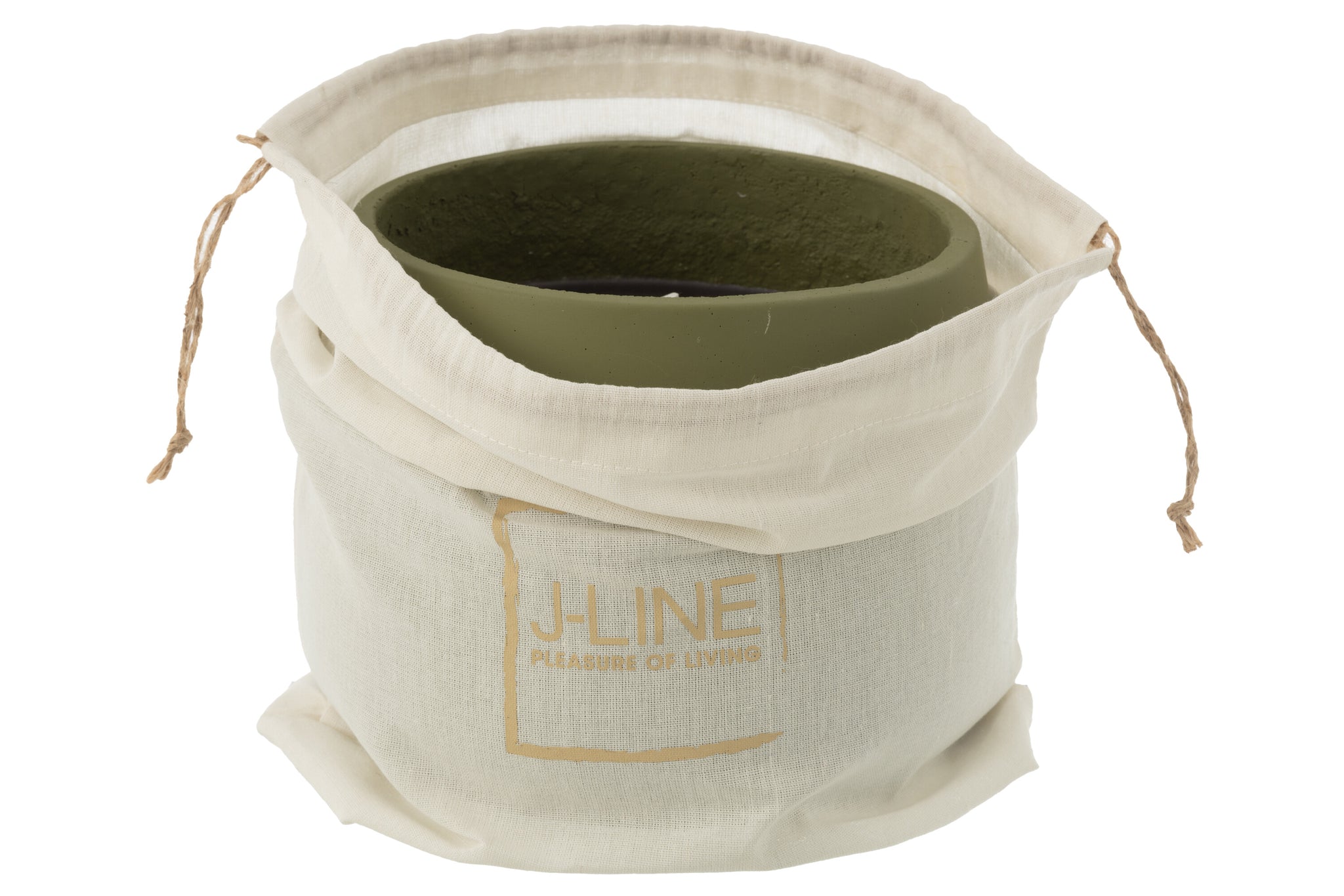 Outdoor Candle Cyra Cement Green Large-48 Hours