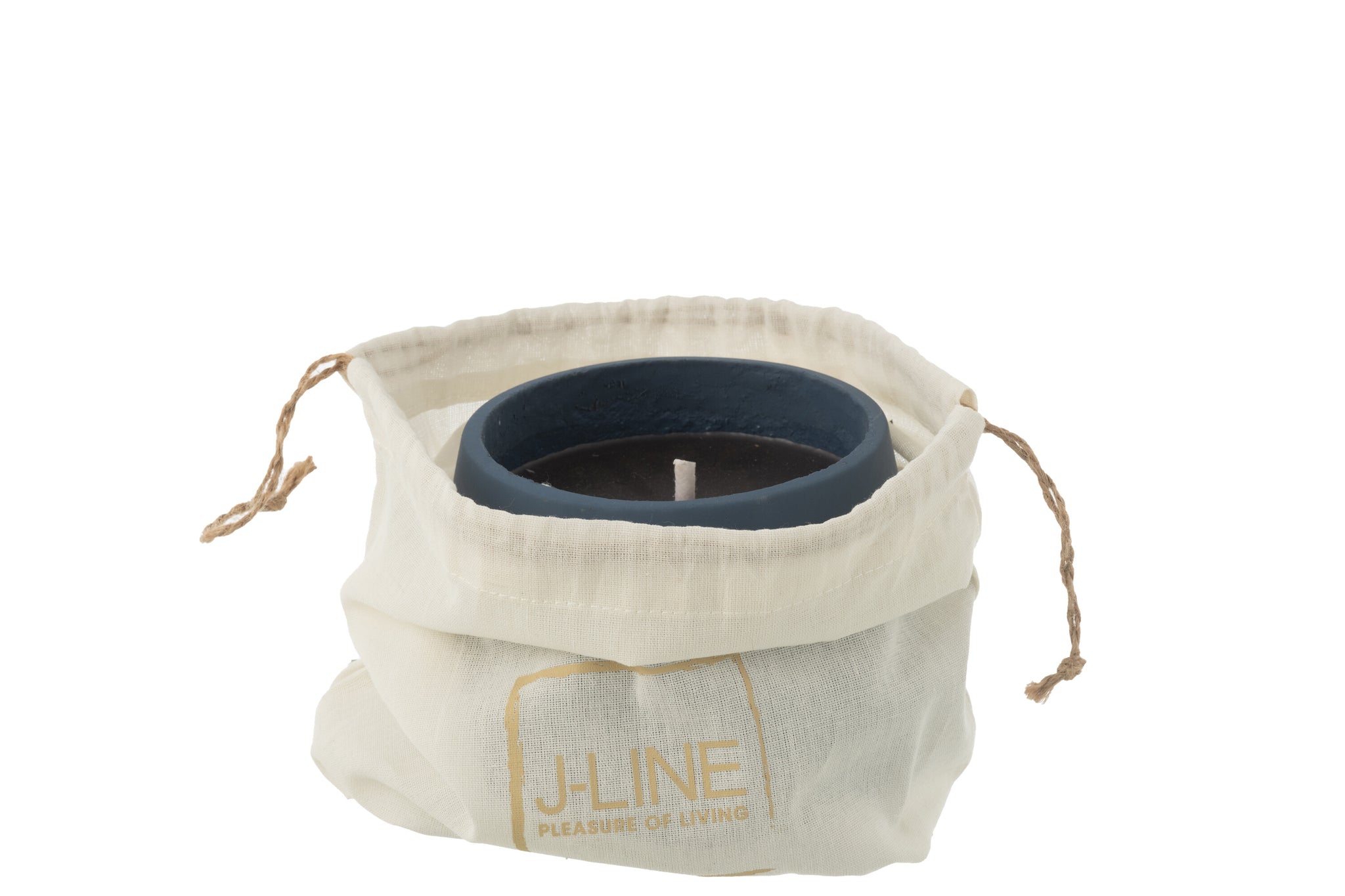 Outdoor Candle Cyra Cement Blue Small-18 Hours