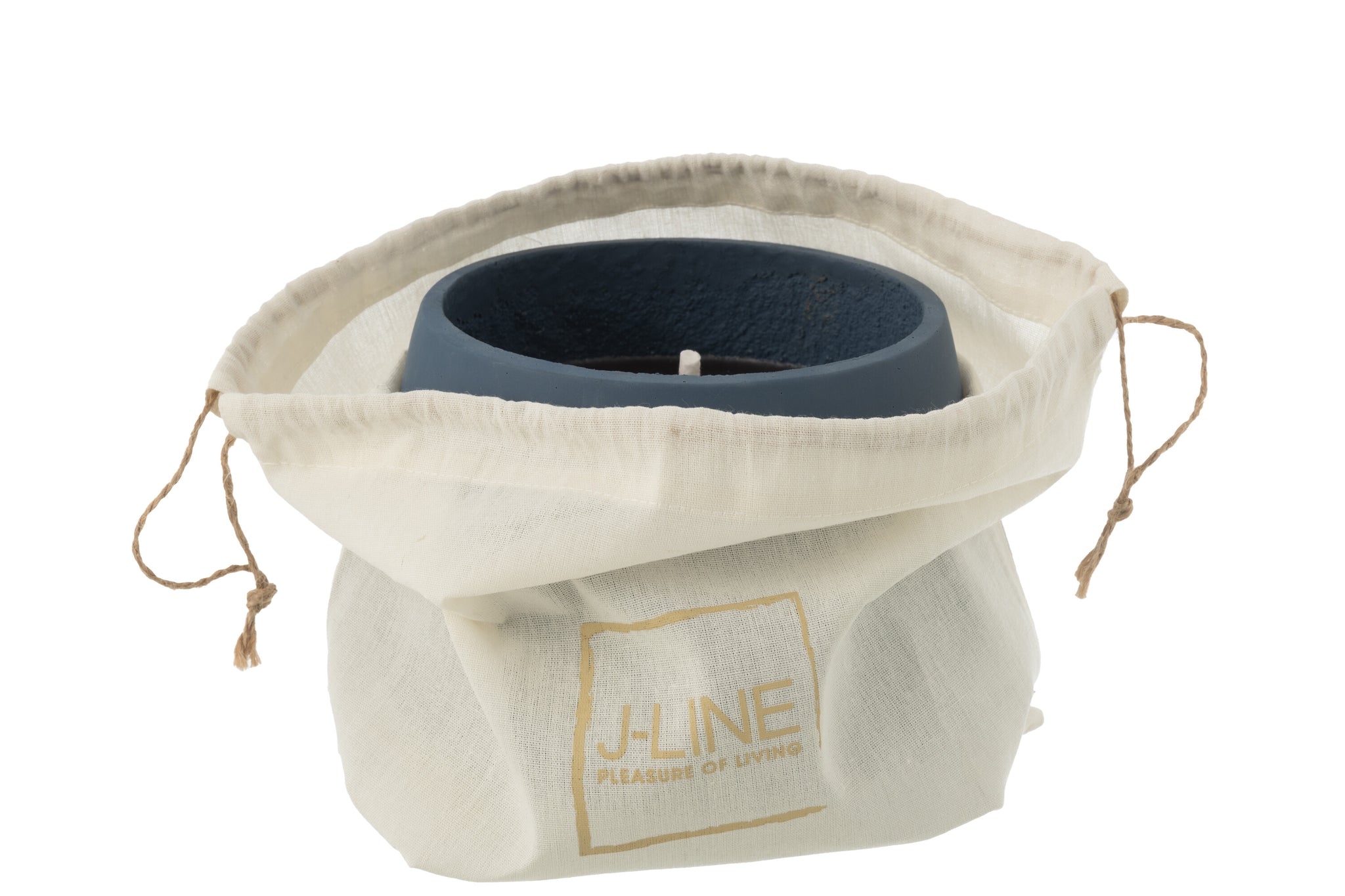 Outdoor Candle Cyra Cement Blue Medium-31 Hours