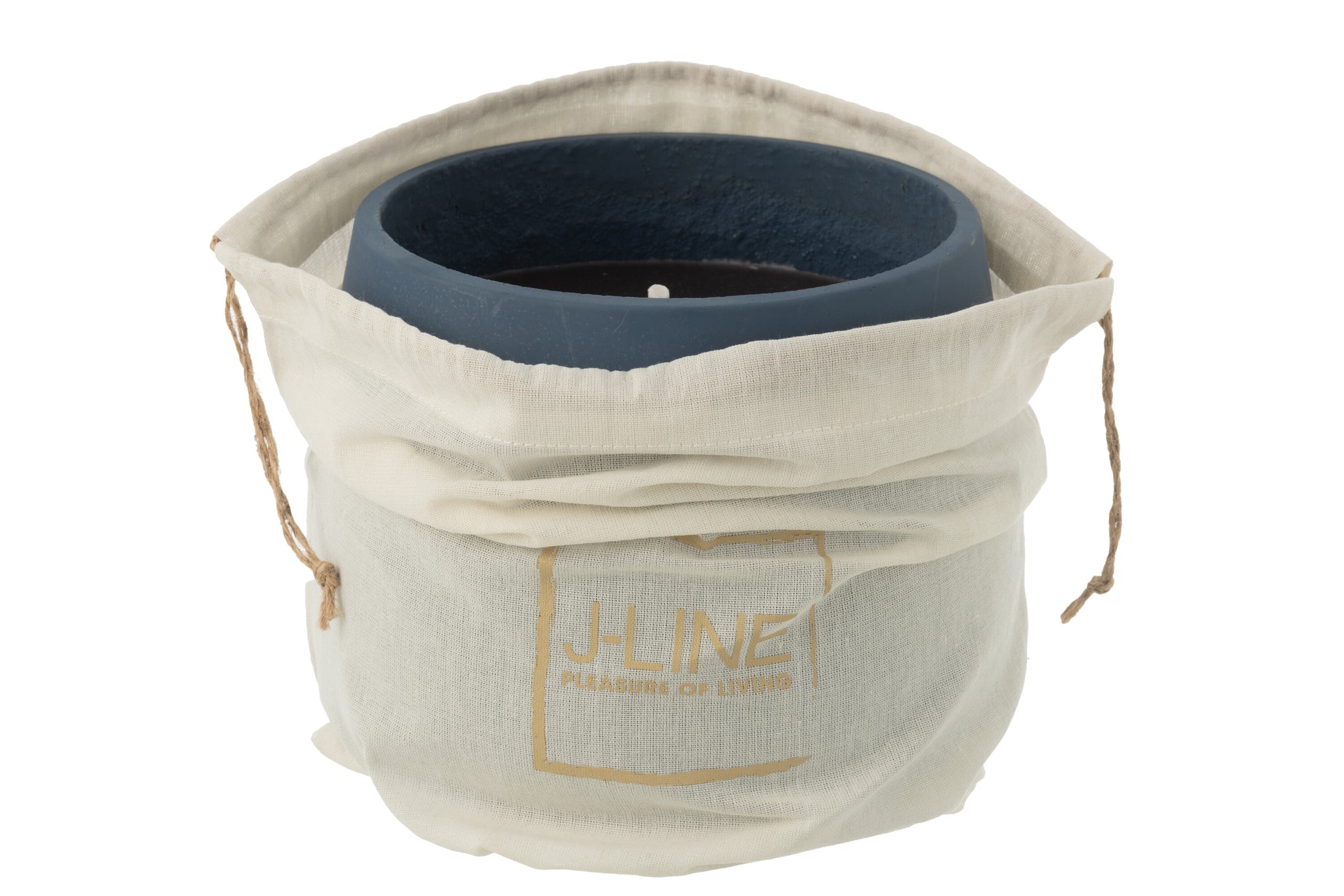 Outdoor Candle Cyra Cement Blue Large-48 Hours