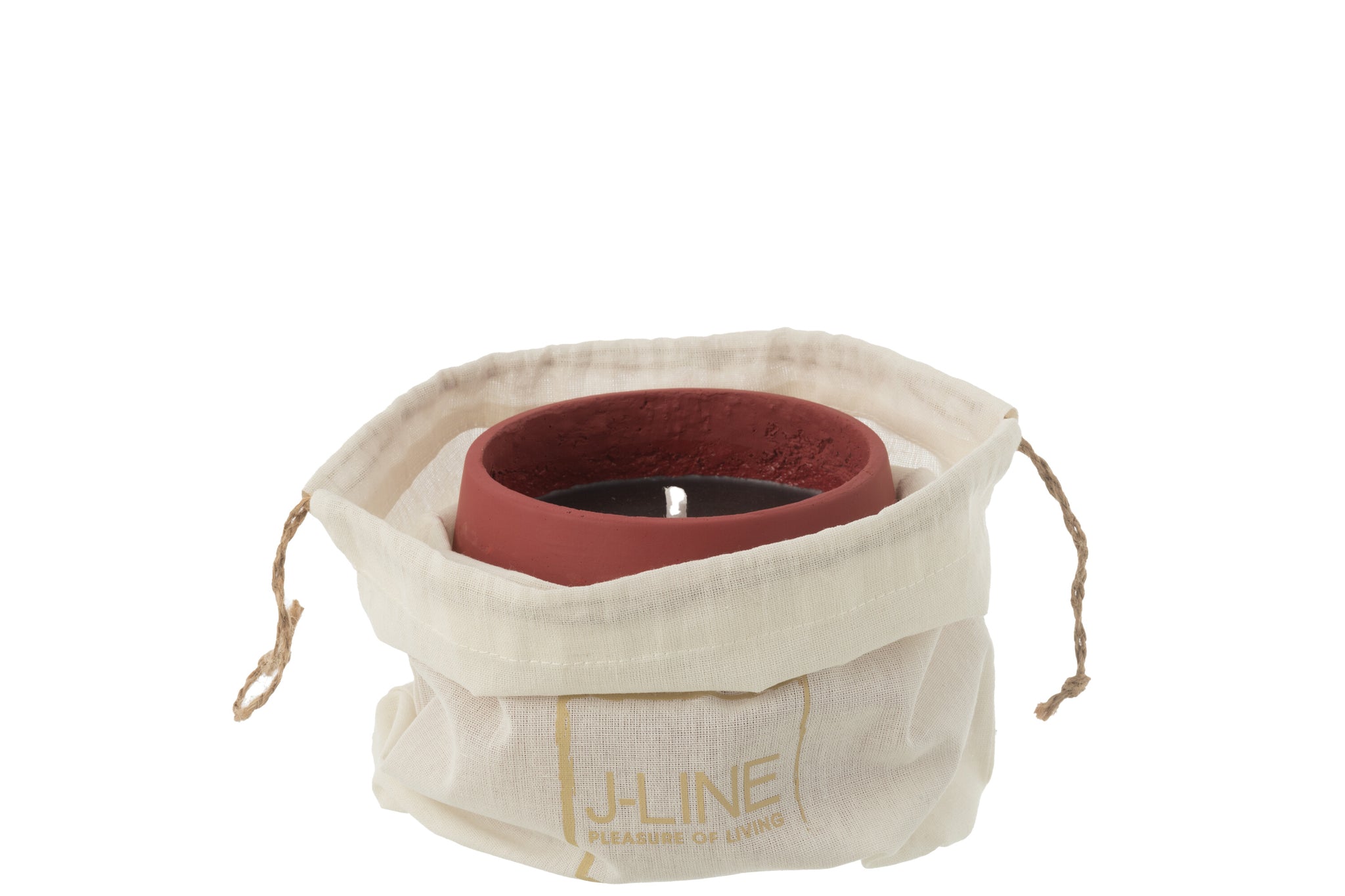 Outdoor Candle Cyra Cement Red Small-18 Hours