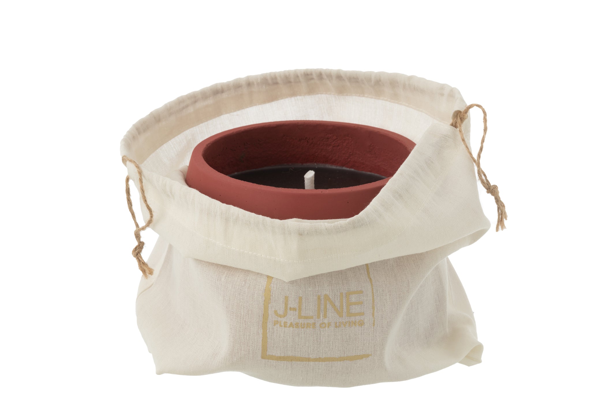 Outdoor Candle Cyra Cement Red Medium-31 Hours