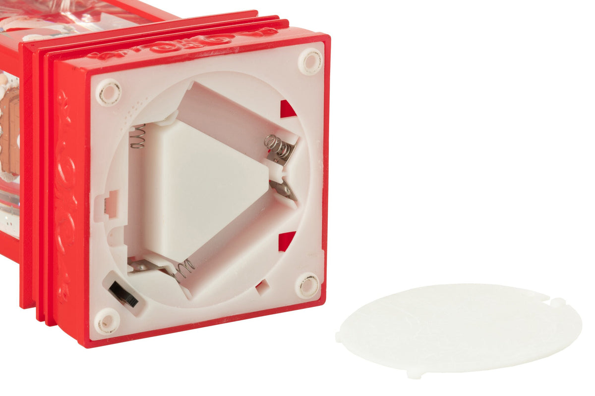 Waterbol lantaarn kerstman – set van 3, kunststof, kerstrood, 24,5 cm