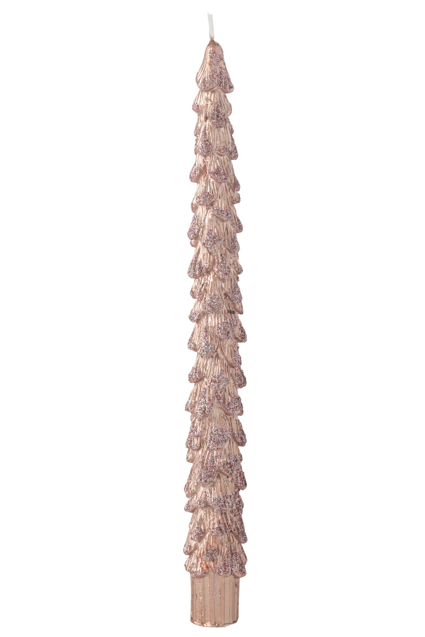Box Of 2 Table Candle Tree Paraffin Old Pink-3H