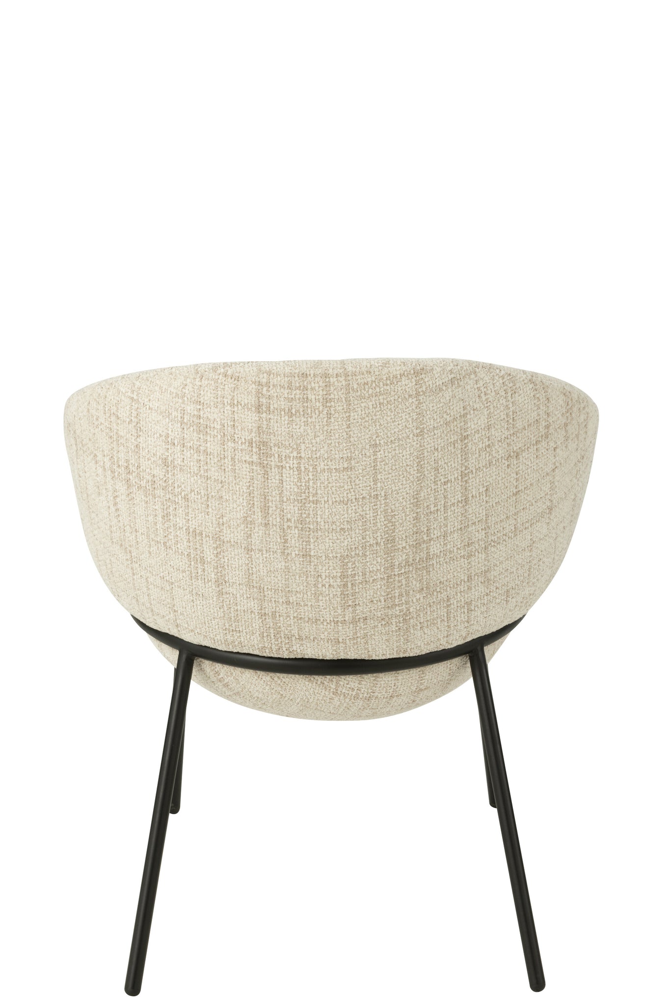 Esszimmerstuhl mit Eisenbeinen, Eisenbeige/Schwarz