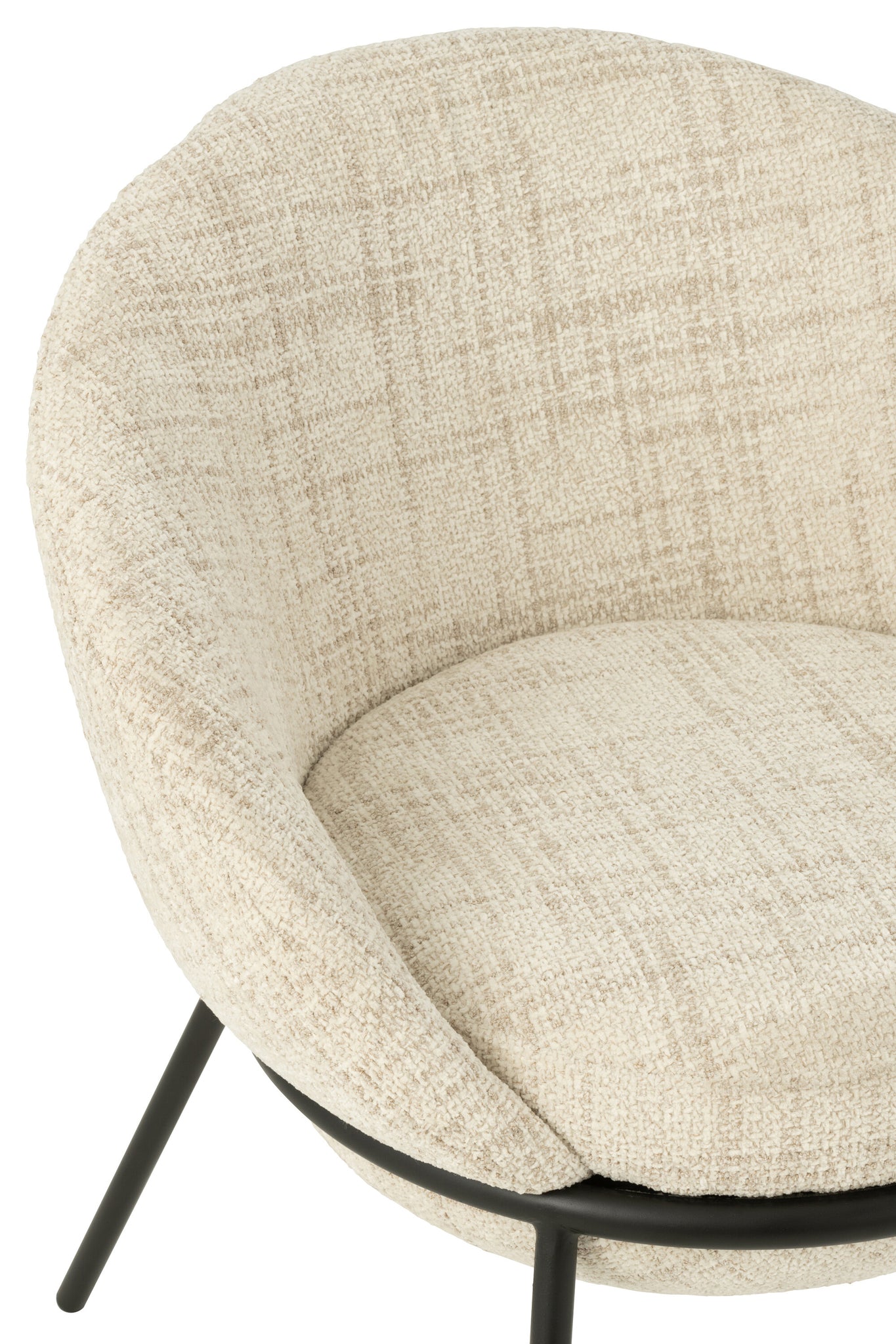 Esszimmerstuhl mit Eisenbeinen, Eisenbeige/Schwarz