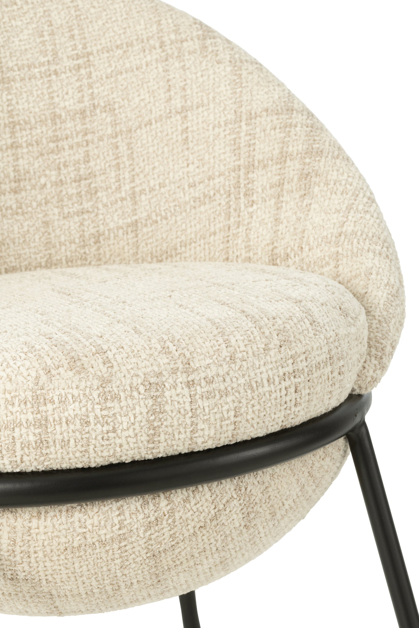 Bar Stool Bar Stool With Iron Legs Iron Beige/Black