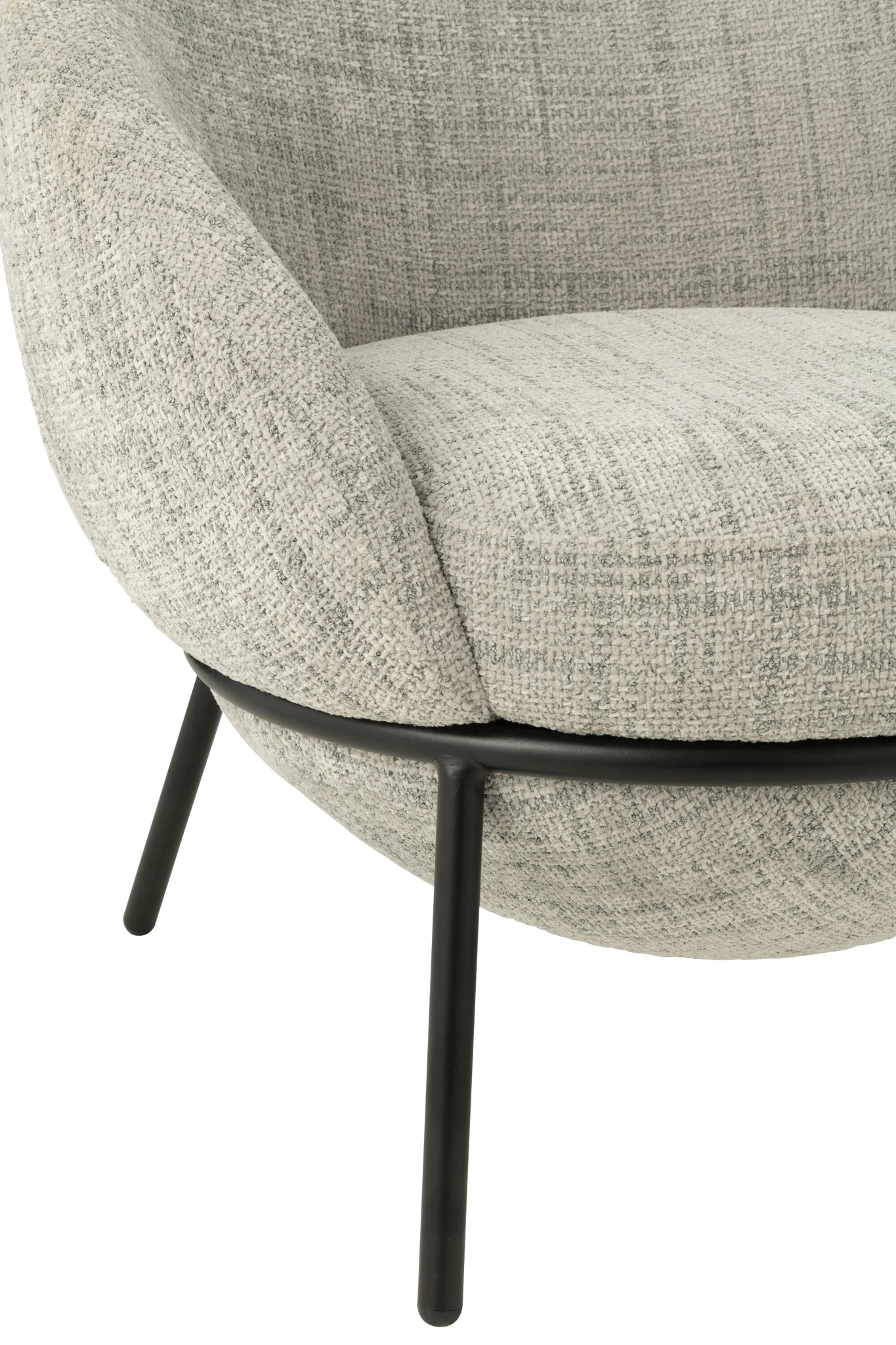 Lounge Chair + Footstool Iron Grey/Black