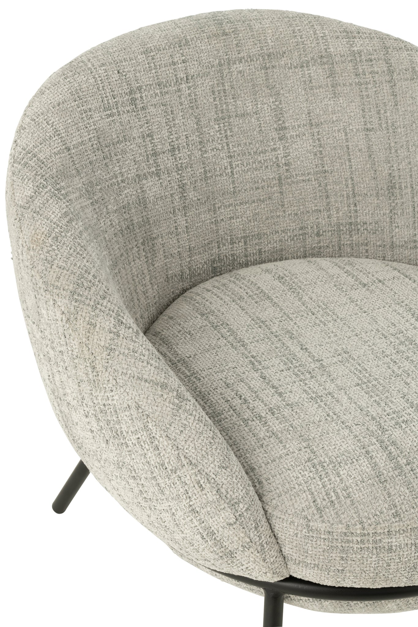 Lounge Chair + Footstool Iron Grey/Black