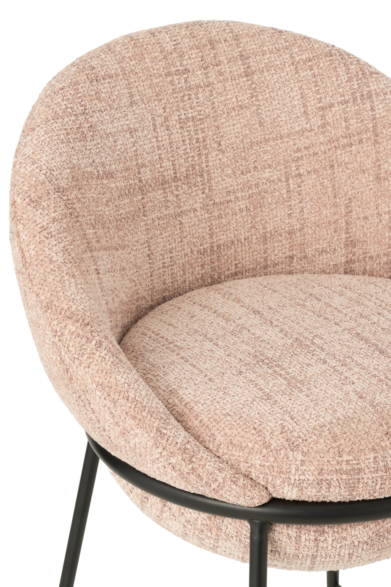 Bar Stool Bar Stool With Iron Legs Iron Light Pink/Black