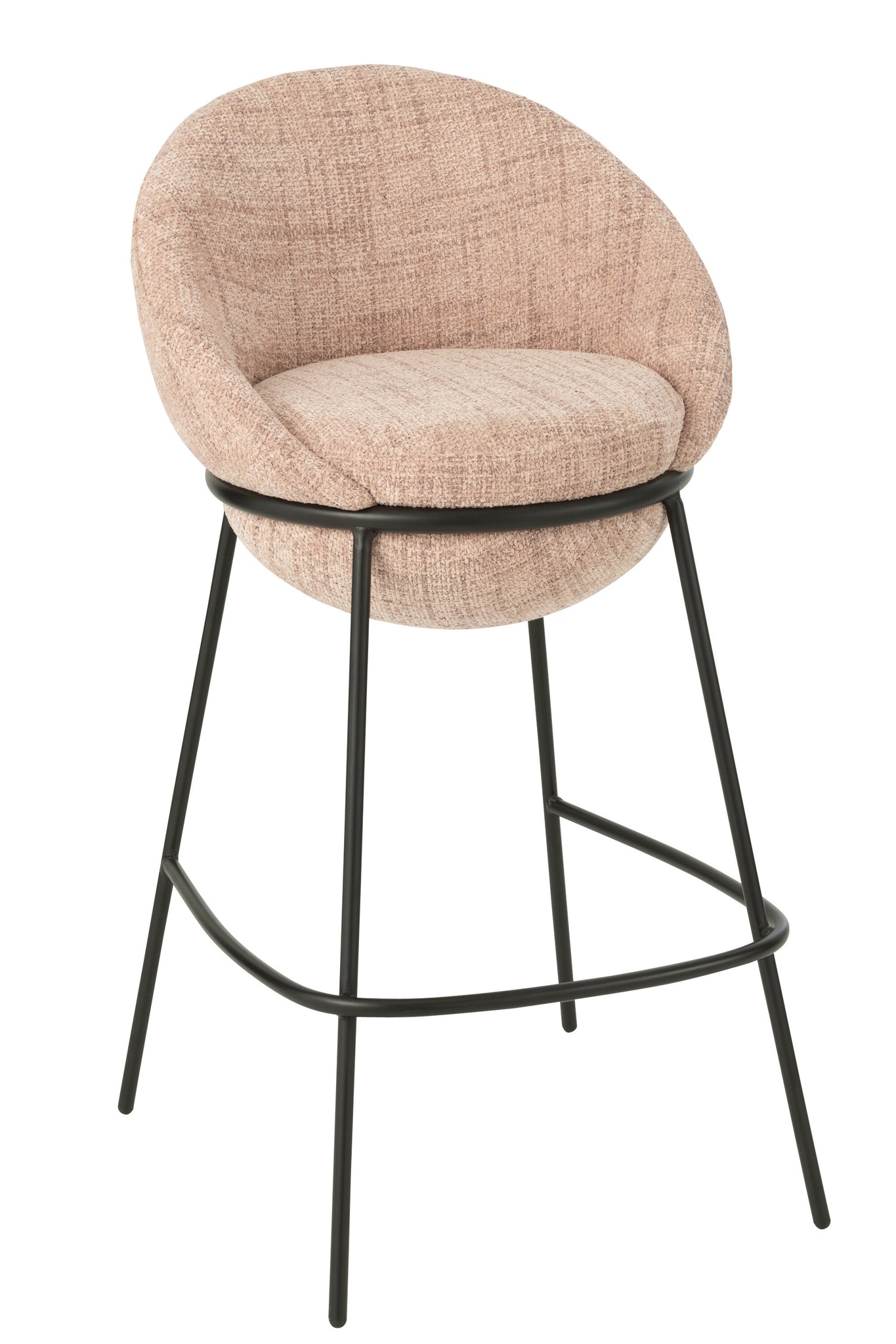 Bar Stool Bar Stool With Iron Legs Iron Light Pink/Black