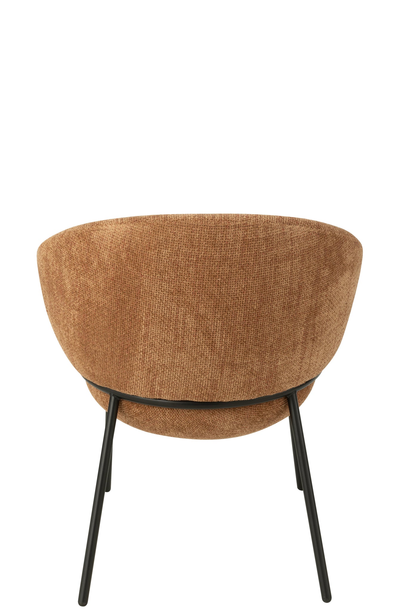 Esszimmerstuhl mit Eisenbeinen, Farbe: Eisen, Terrakotta/Schwarz