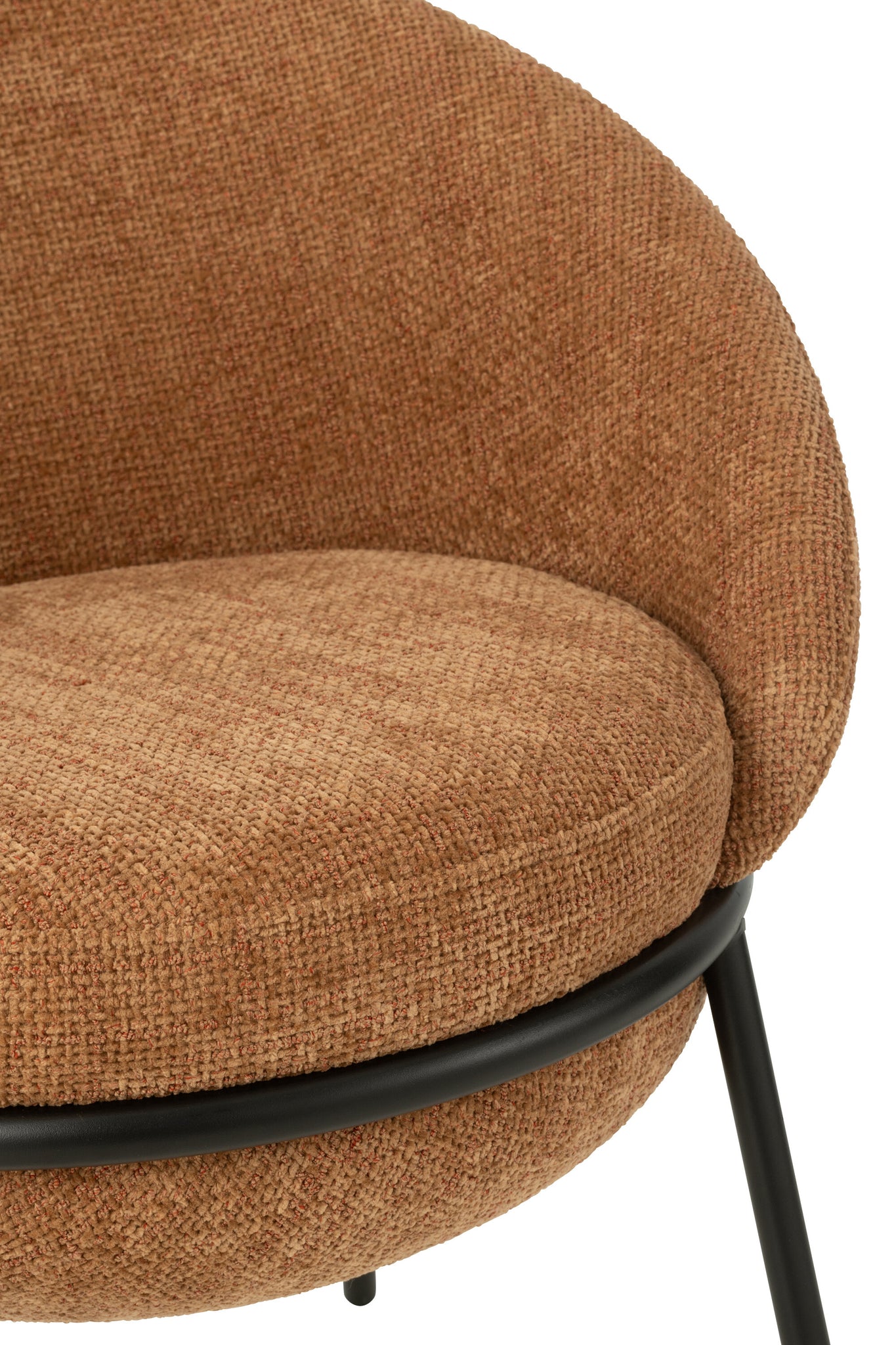 Esszimmerstuhl mit Eisenbeinen, Farbe: Eisen, Terrakotta/Schwarz