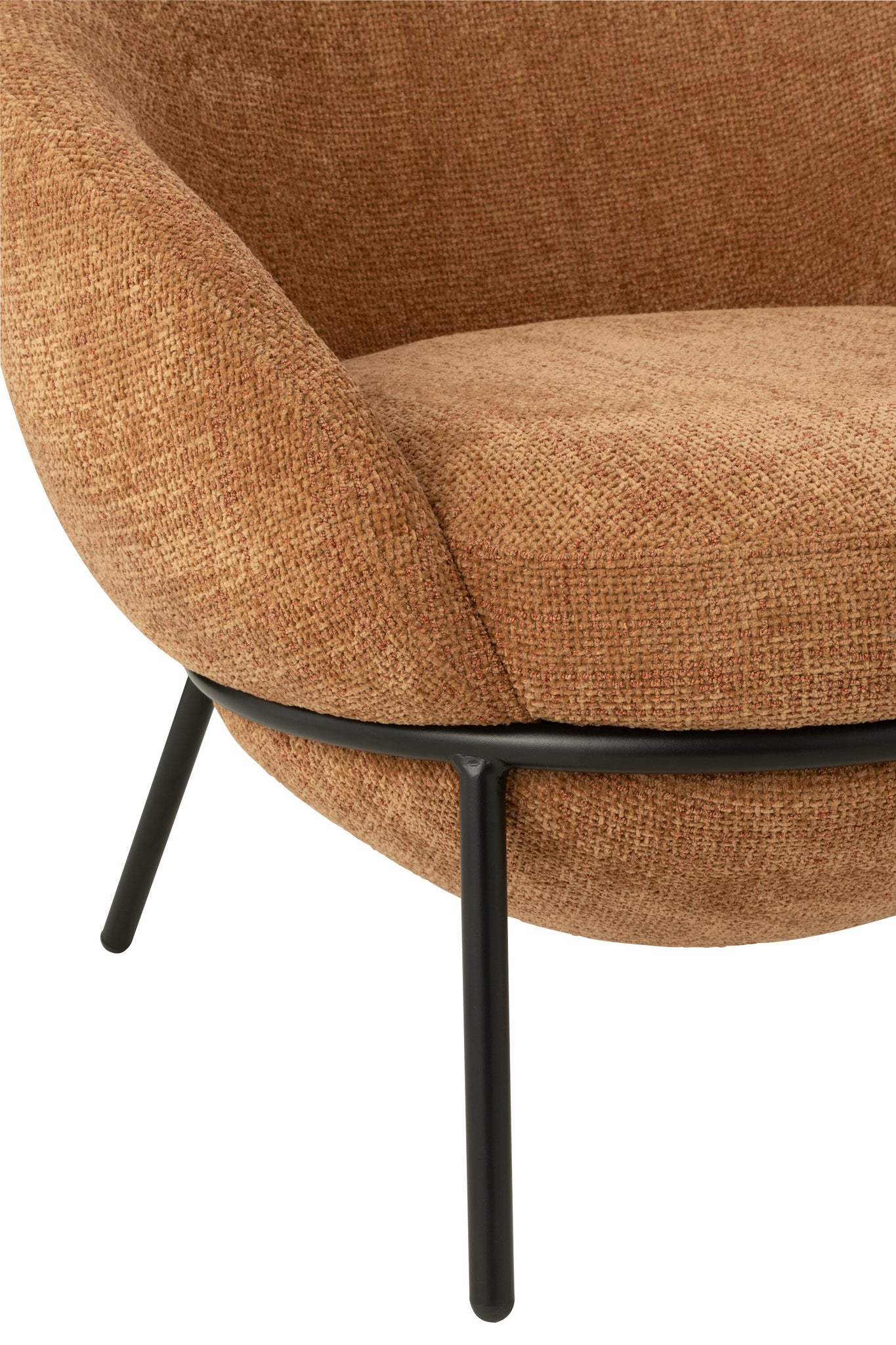 Lounge Chair + Footstool Iron Terracotta/Black