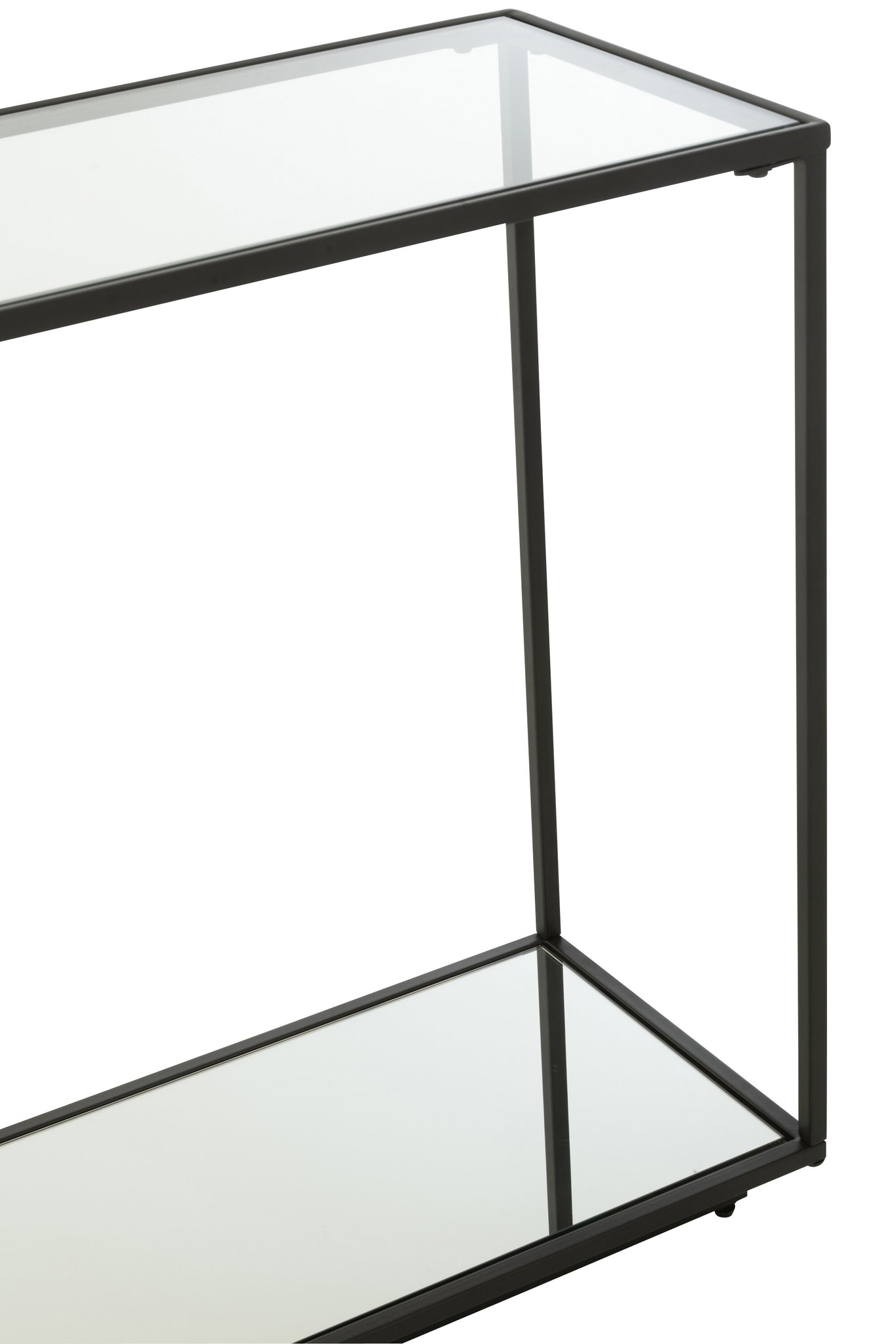 Konsole Eisen/Glas Schwarz