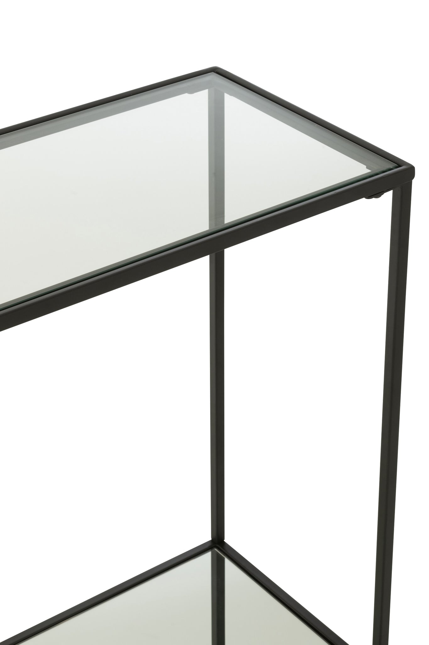 Konsole Eisen/Glas Schwarz