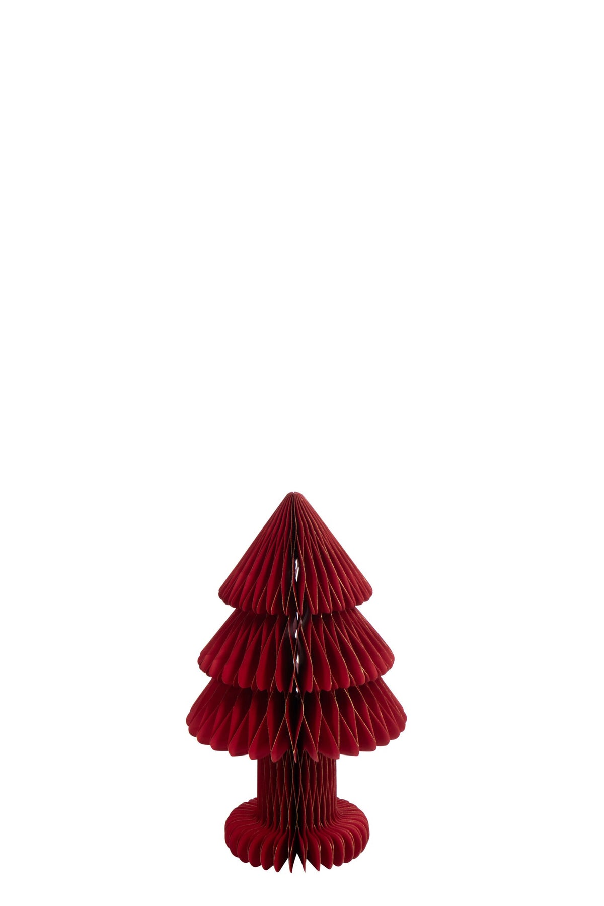 Opvouwbare kerstboom – papier, kerstrood, 40 cm