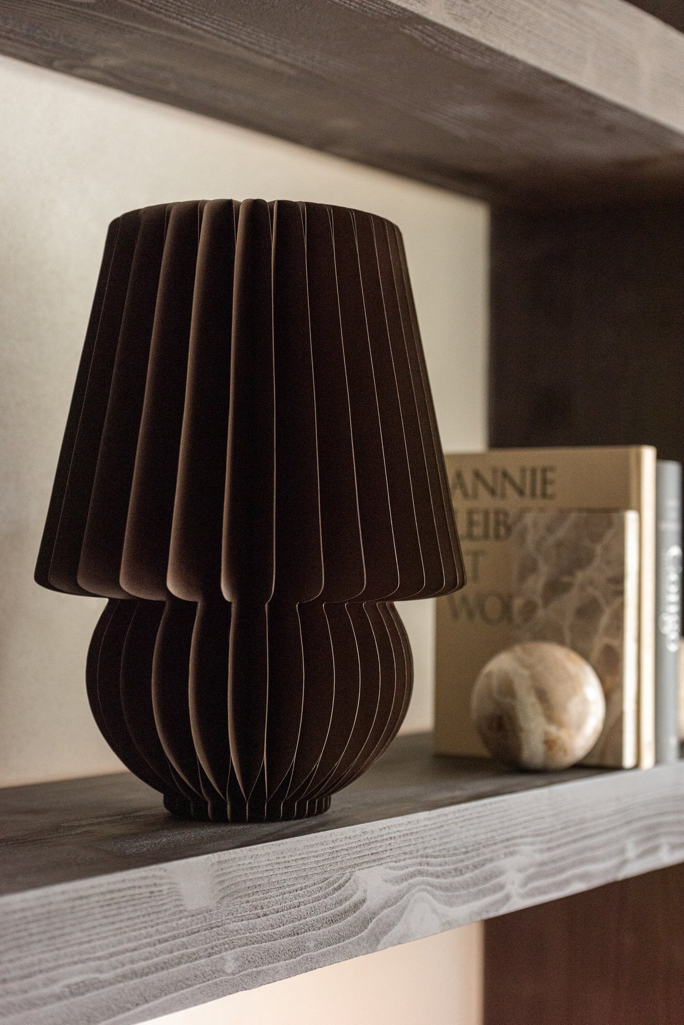 Lamp Shade Foldable Paper Dark Brown