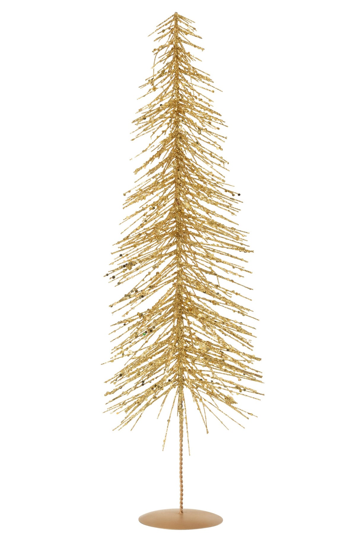Decoratieve kerstboom glitter – ijzer en kunststof, goud, 58 cm