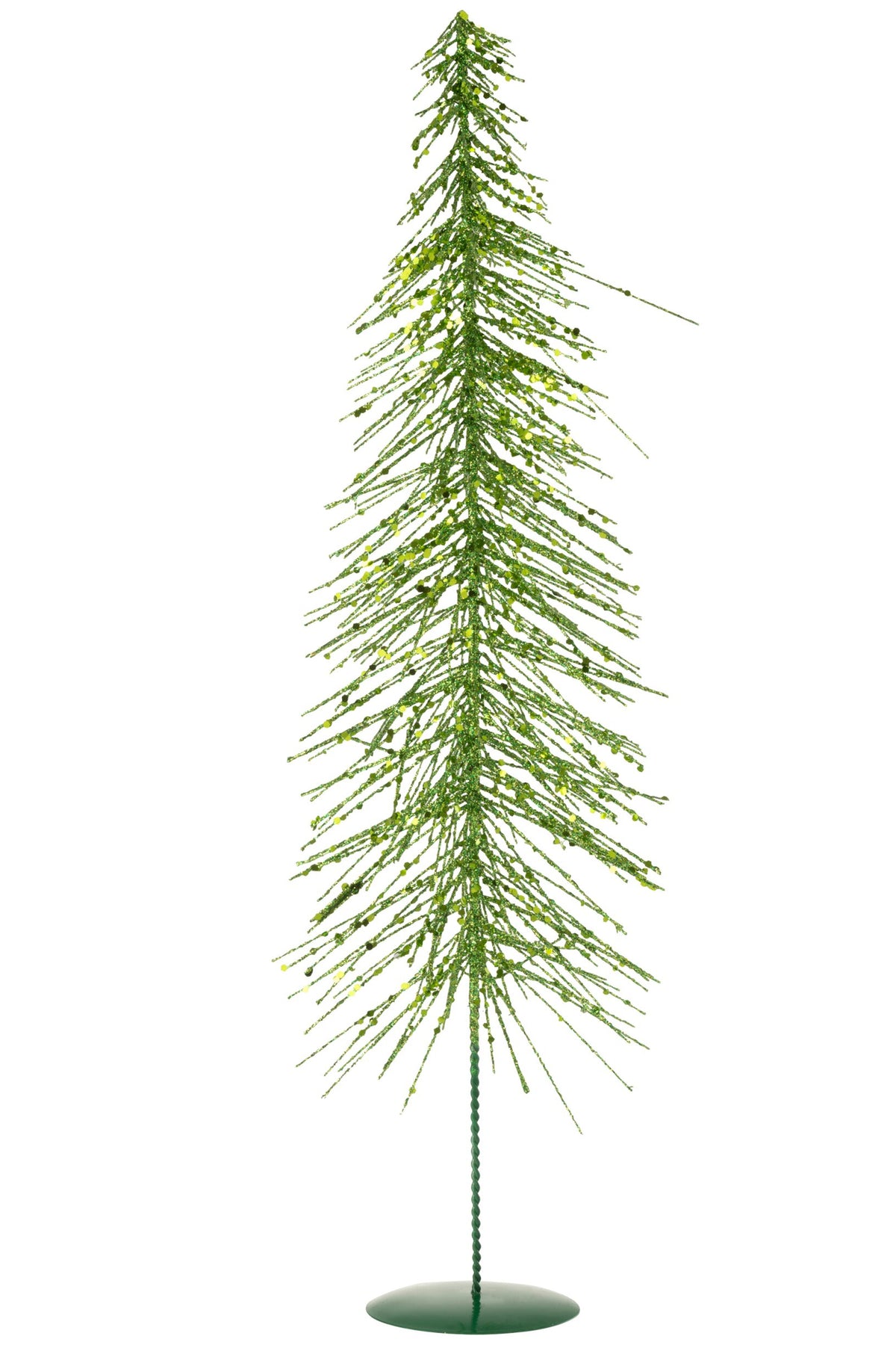 Decoratieve kerstboom glitter – ijzer en kunststof, donkergroen, 58 cm
