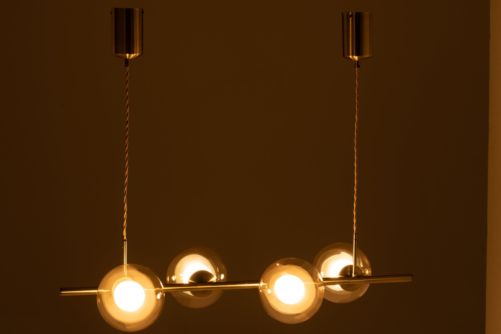 HANGLAMP YUKS 4 LAMPS STE GOLD