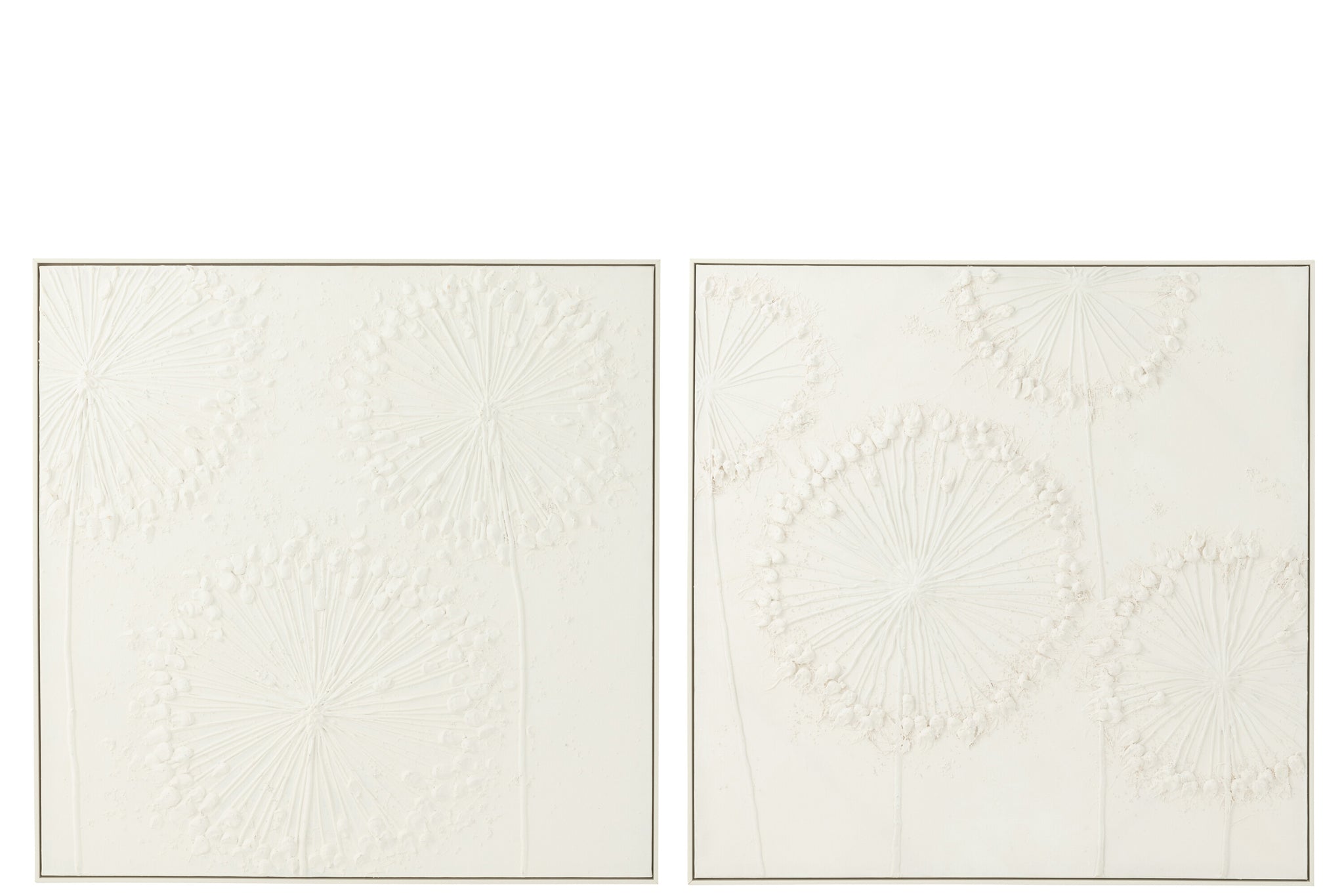 Painting Dandelion Acrylic Ecru Assortment Of 2