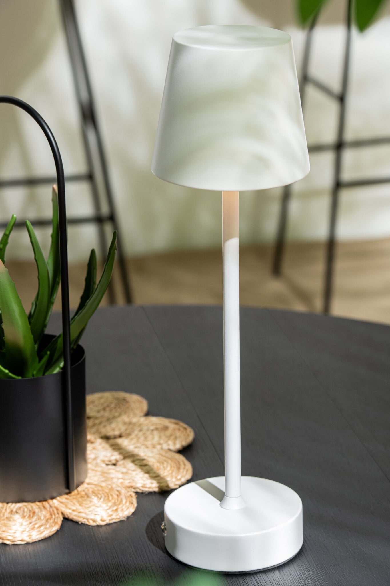 Table Lamp Goa Metal White