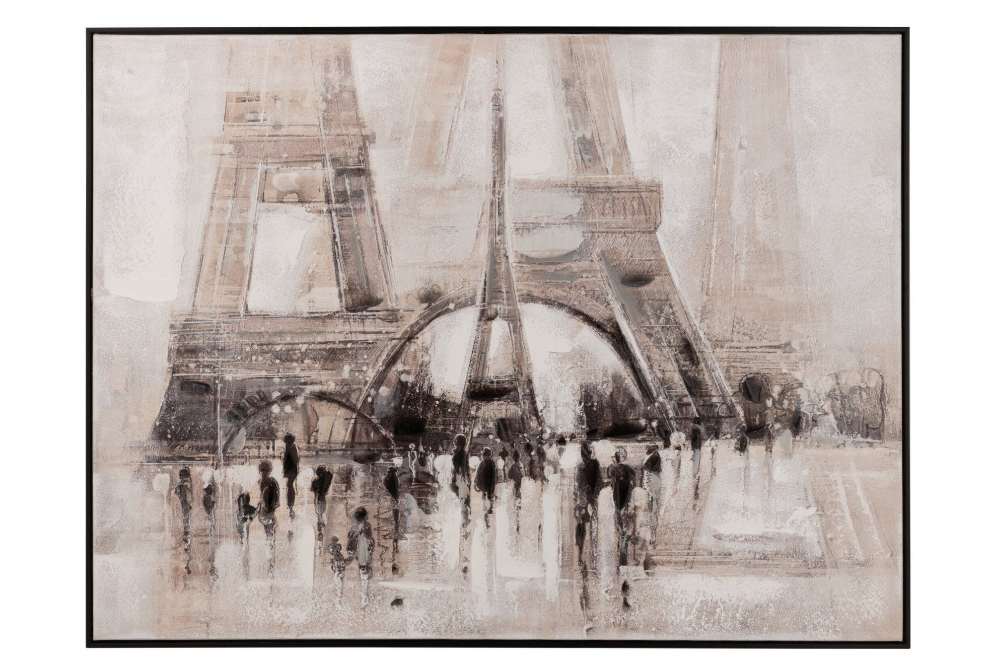 Bild Eiffel Acryl Beige/Schwarz
