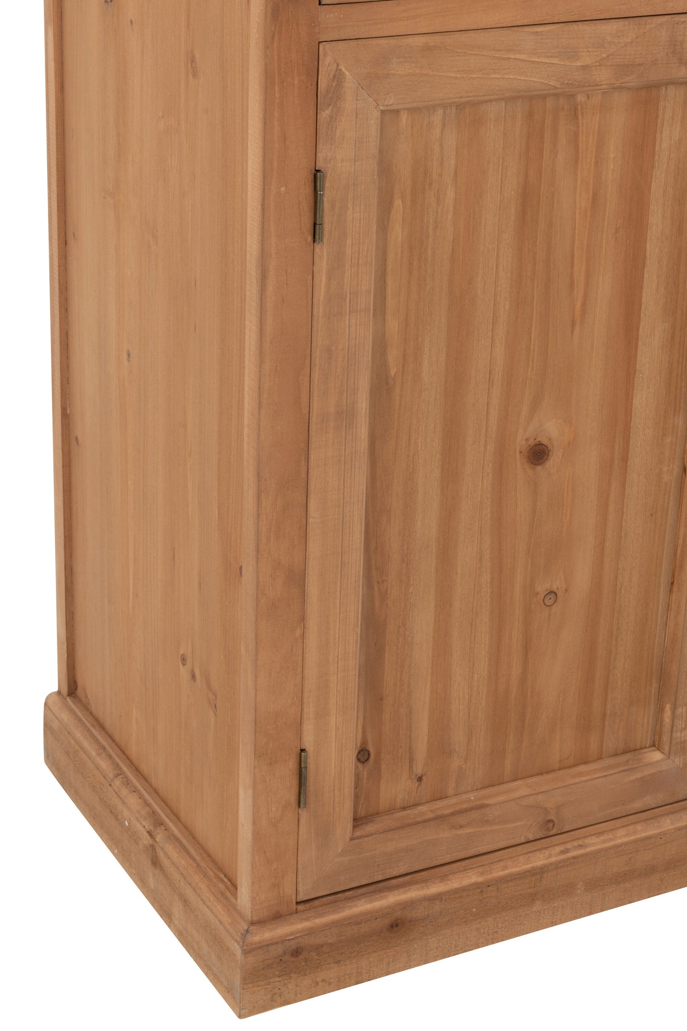 Barkast Hout Met Wijnrek Naturel 96x46x178 cm