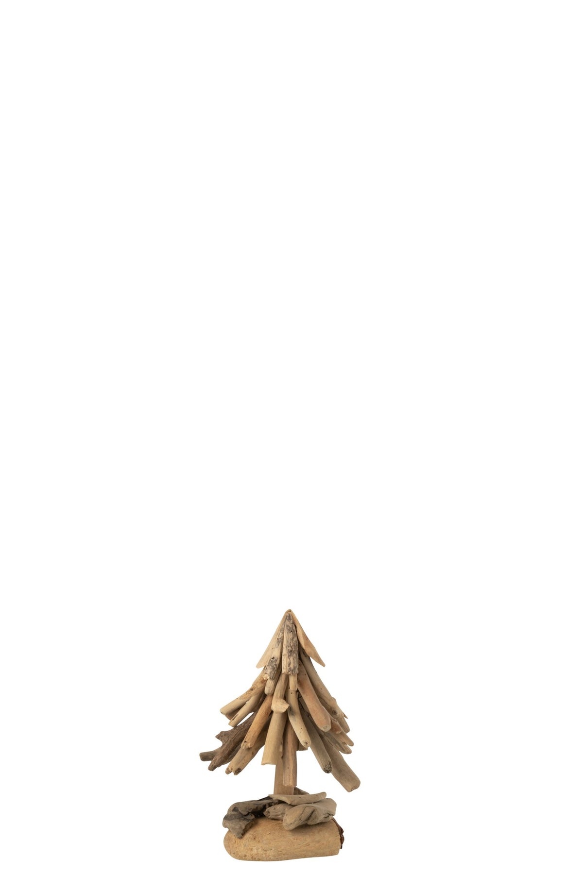 Kerstboom drijfhout op voet klein – drijfhout, naturel, 30 cm
